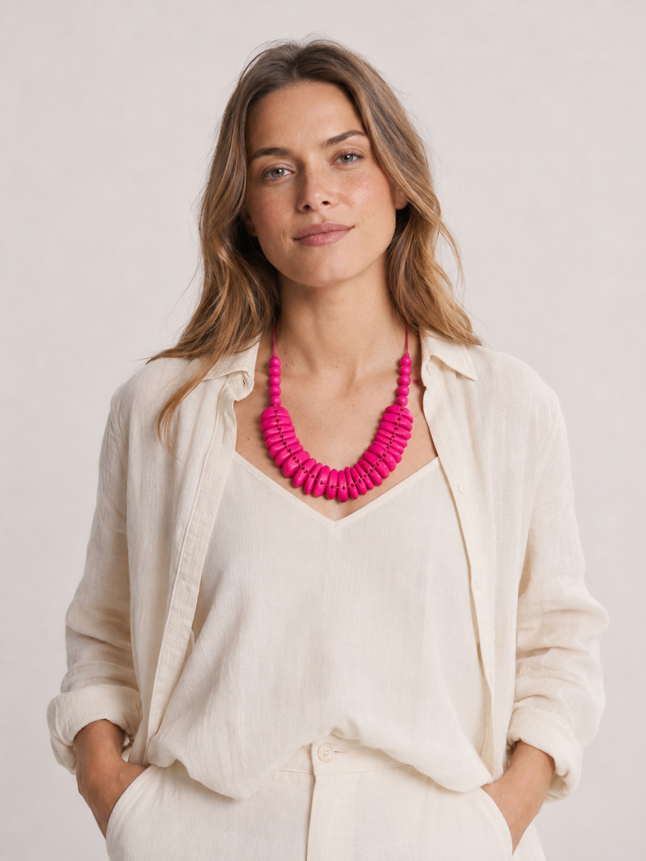 COLLEZIONE ALESSANDRO Kette mit Anhänger »Rio« stylische Holzkette