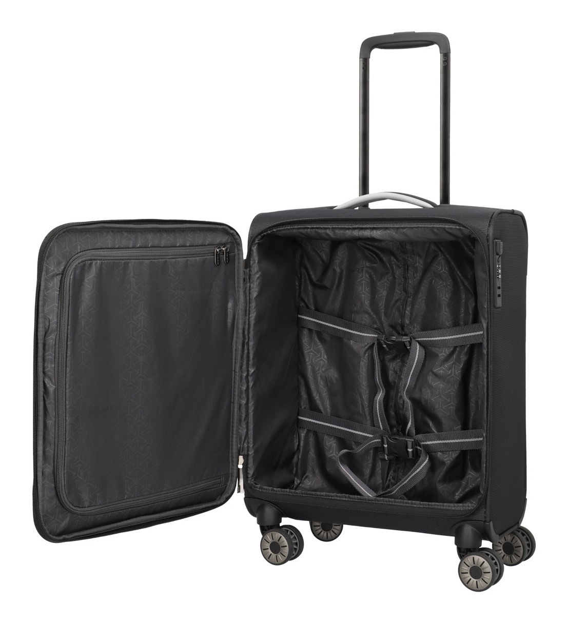travelite Handgepäck-Trolley »JETPACK Multi Light 4 Cabin, konzipiert für Condor & Ryanair«, 4 Rollen, Weichgepäck-Koffer Handgepäck für die meisten gängigen Airlines