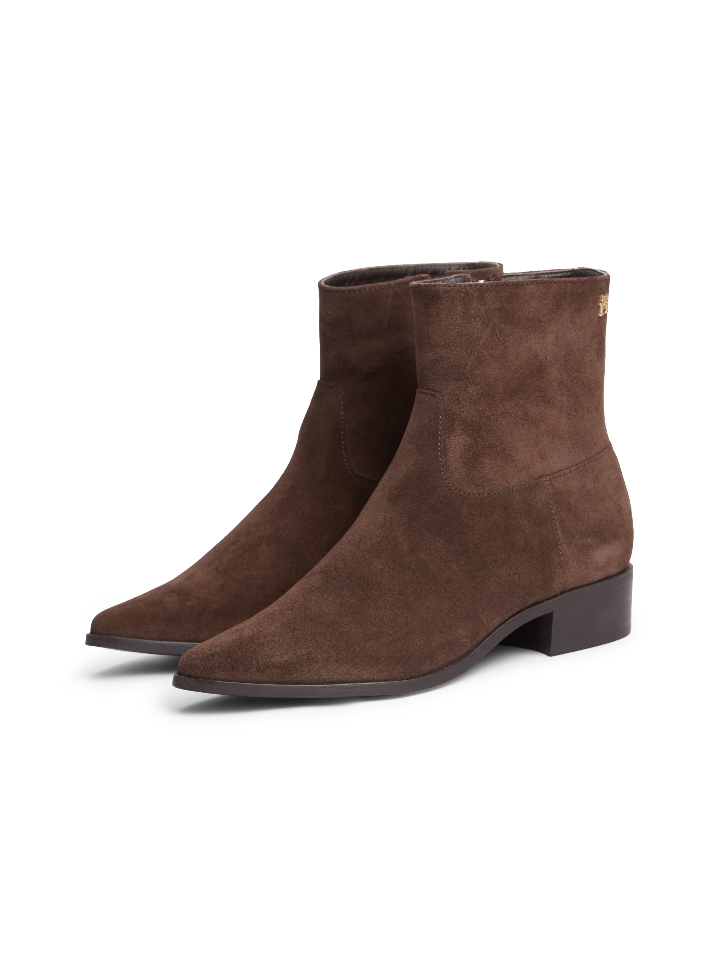 Tommy Hilfiger Stiefelette "SUEDE ANKLE BOOT W ZIP" Ankleboots, Cowboy-Boots, Kurzstiefel mit Reißverschluss, schmale Form