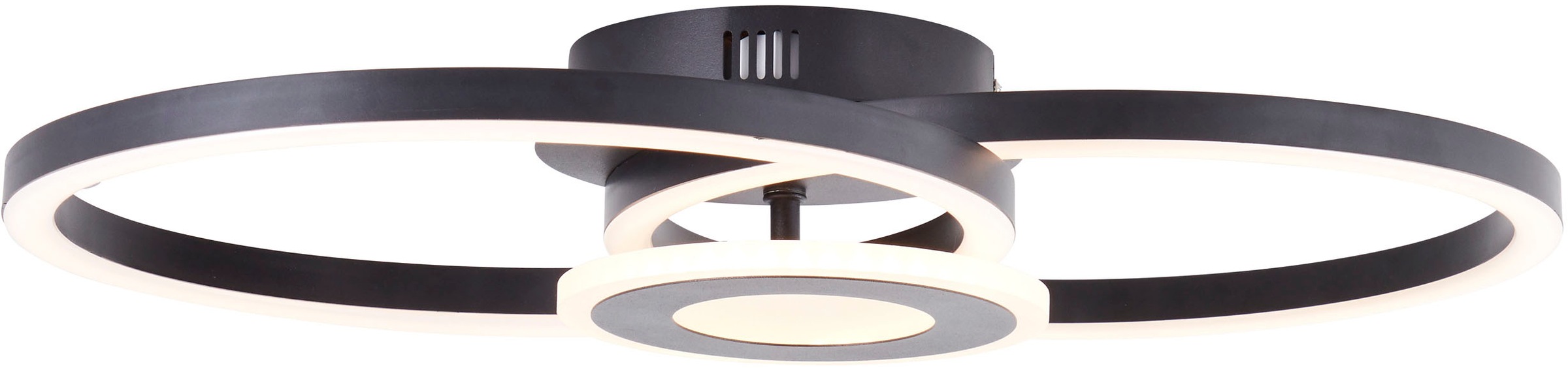 BreLight LED Deckenleuchte »Bray«, 30 x 52 cm, 2900 lm, 3000 K warmweiß, Metall, schwarz