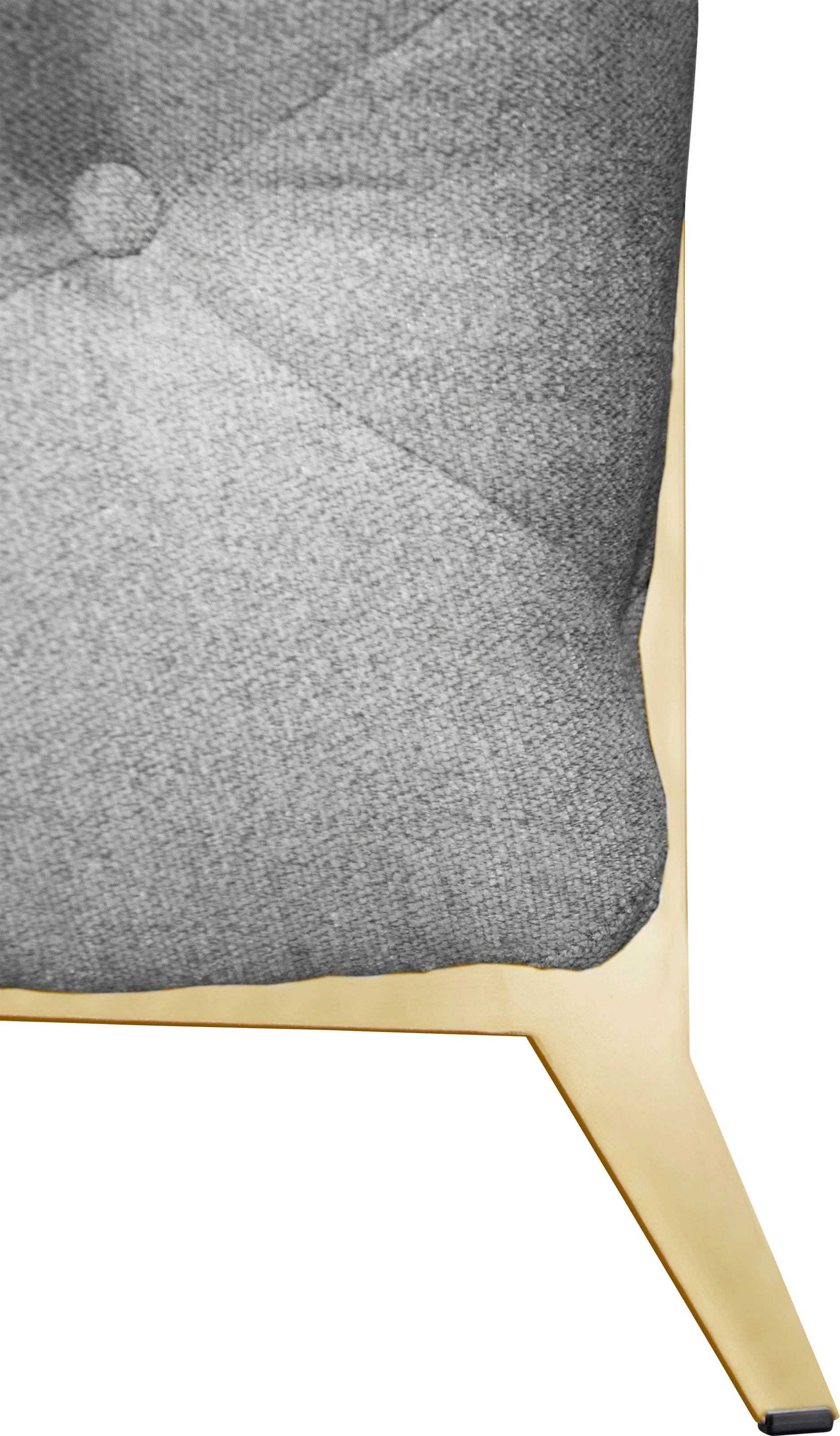 Leonique Chesterfield-Sofa »Amaury L-Form«, großes Ecksofa, Chesterfield-Optik, Breite 323 cm, Fußfarbe wählbar