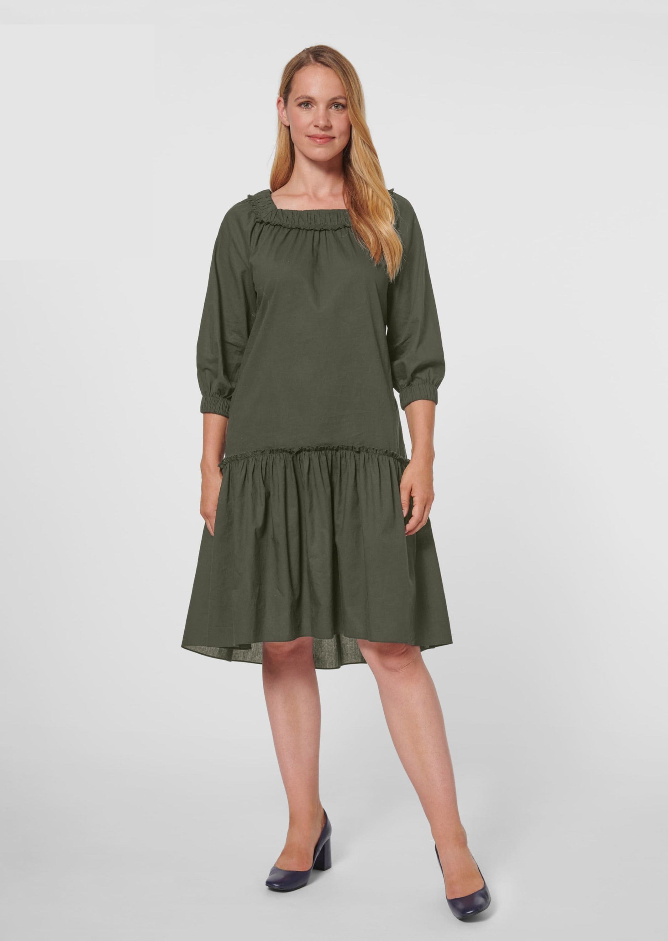 MADELEINE Sommerkleid »Kleid Kleid mit 3/4-Ärmeln und Volant«