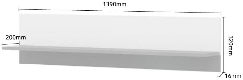 UV-lackierte 139 »Stela«, Wandregal Front, of kaufen Places | Breite: Style cm BAUR weiss