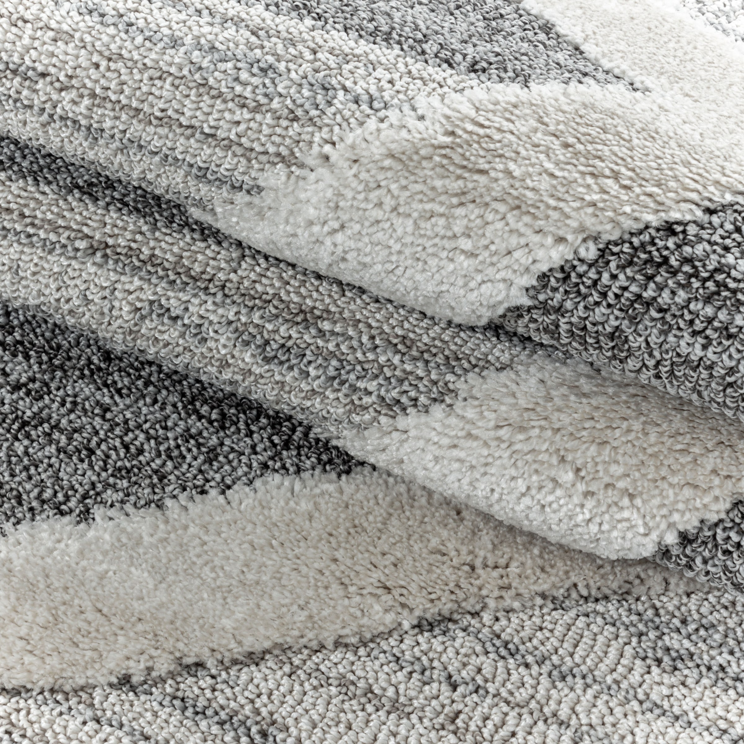 Ayyildiz Teppiche Teppich »PISA 4709«, rund, 20 mm Höhe, auch rechteckig, Hoch Tief Struktur, Wohnzimmer, Schlafzimmer