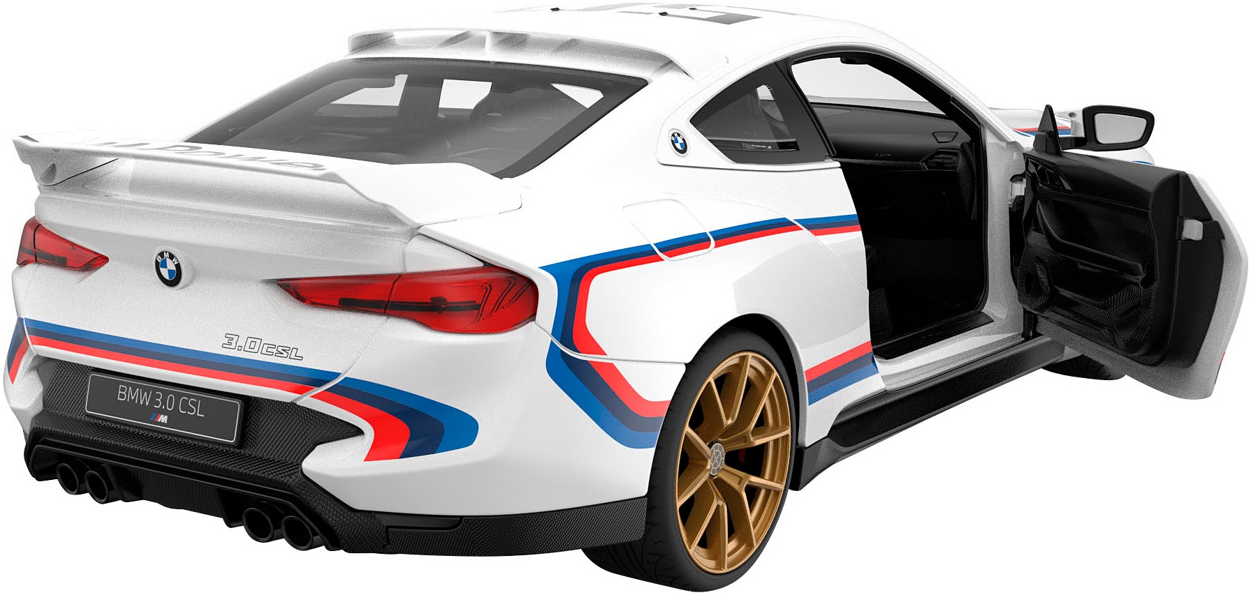 Jamara RC-Auto »BMW 3.0 CSL 1:14 weiß 2,4GHz Tür manuell«, im Maßstab 1:14, mit LED Beleuchtung