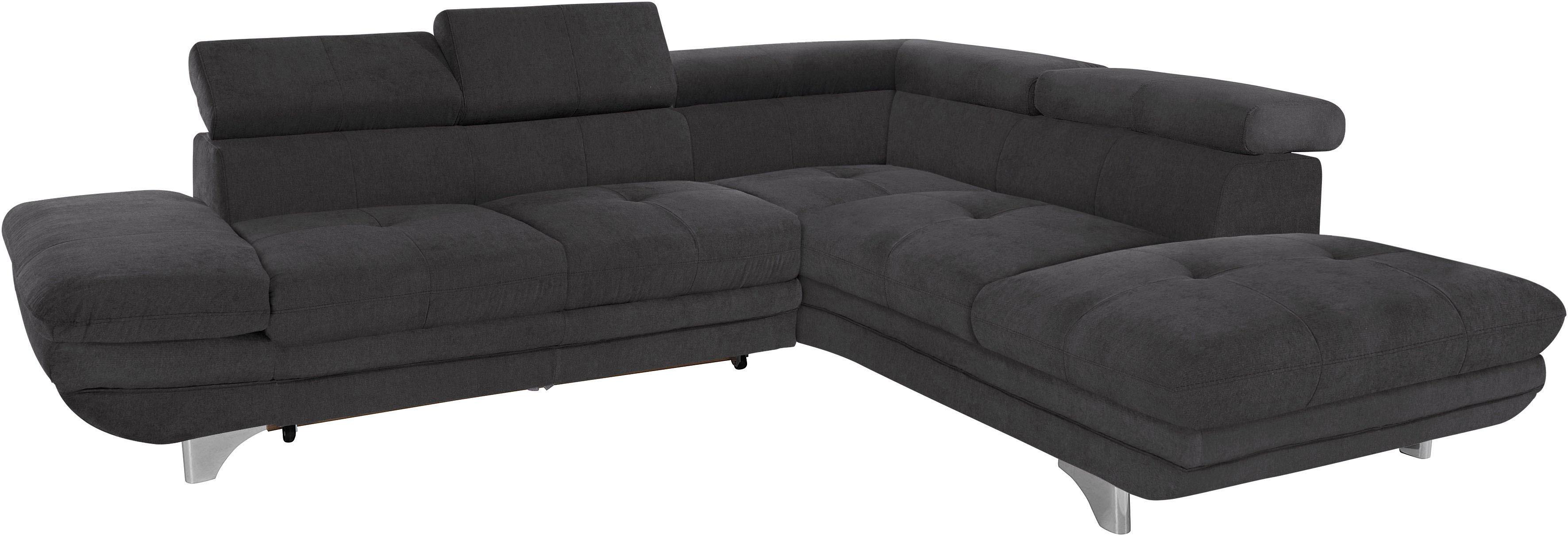COTTA Ecksofa "Enterprise L-Form" mit Arm- & Kopfteilverstellung, wahlweise mit Schlaffunktion