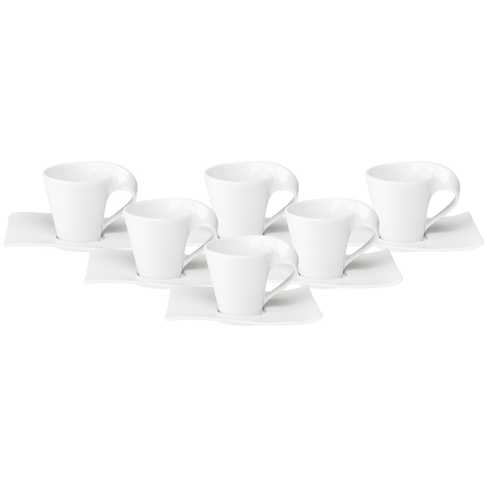 Villeroy & Boch Tasse "Espressotassen mit Untertassen NewWave 80 ml 6er Set günstig online kaufen