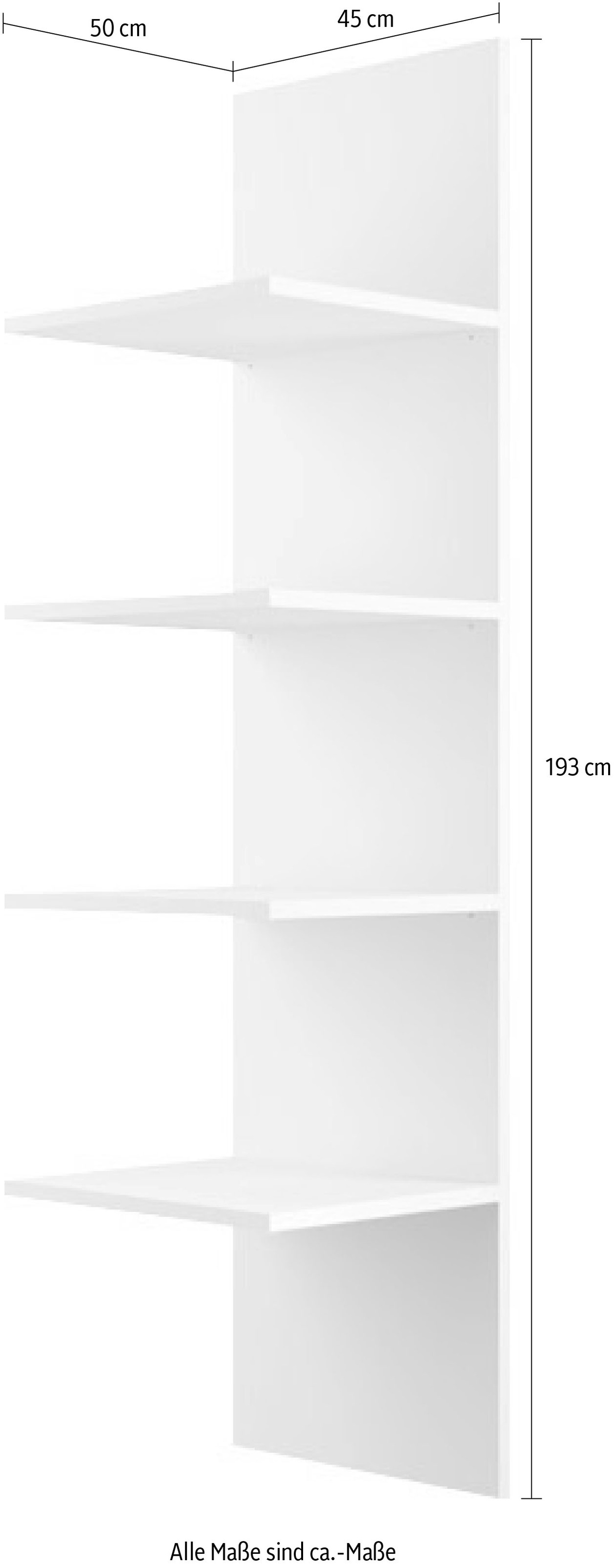 INOSIGN Inneneinteilung »Malmo Weiß, Zubehör Schwebetürenschrank, Breite 45 cm, Höhe 193 cm,«, mit 4 Einlegeböden B=43cm u. 1 Kleiderstange B=90cm