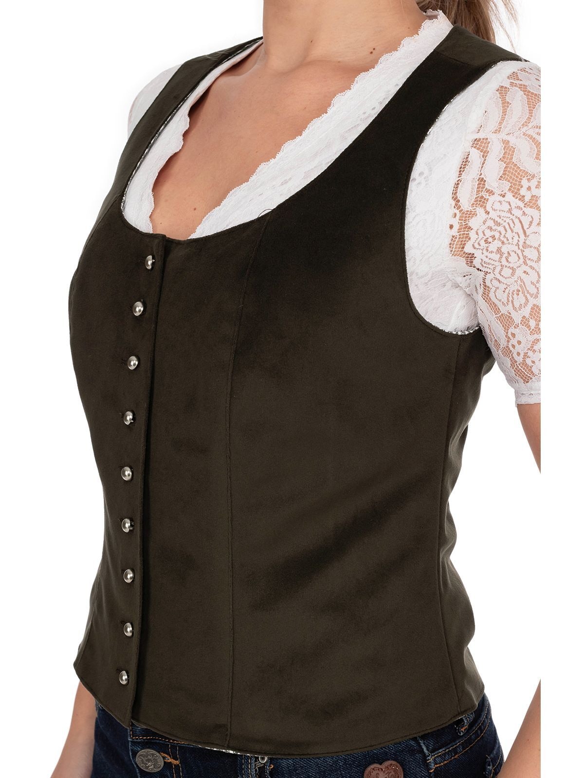 OS-Trachten Trachtenbluse »Mieder 453001-3060«