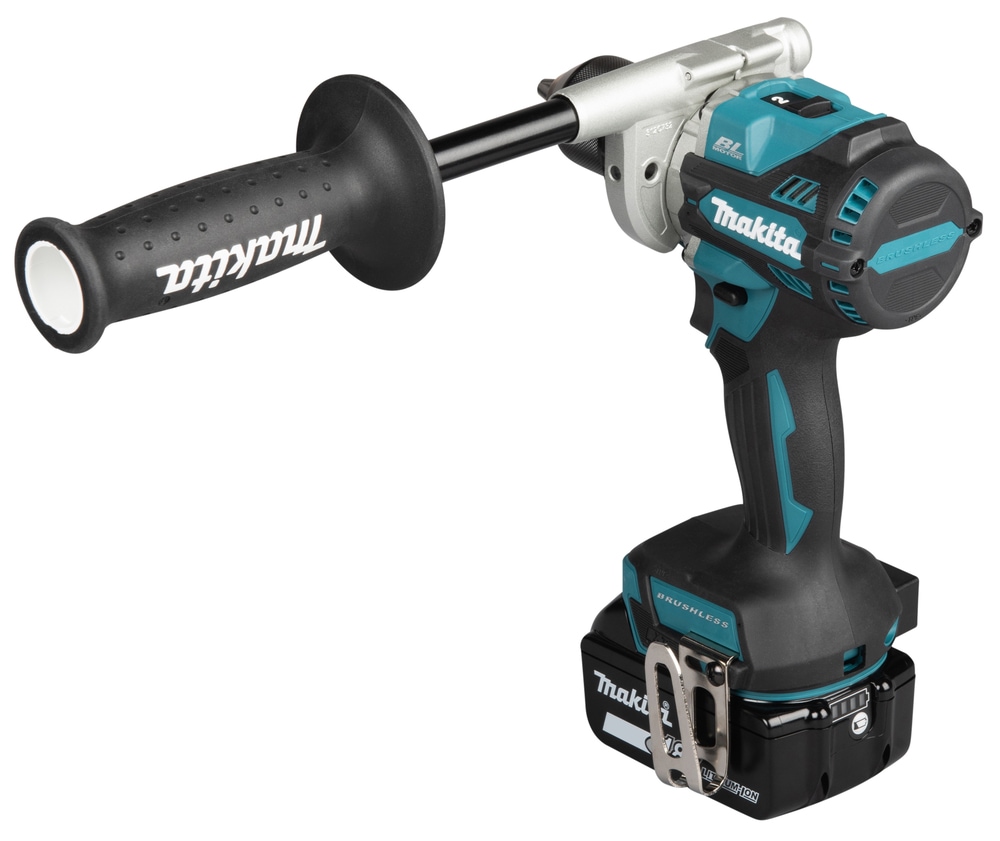 Makita Akku-Bohrschrauber »»DDF492RG3J« 18V, max. 141 Nm, Inkl. 3x 6Ah Akku und Ladegerät« extrastark, bürstenlos, für intensive Bohrungen und Verschraubungen