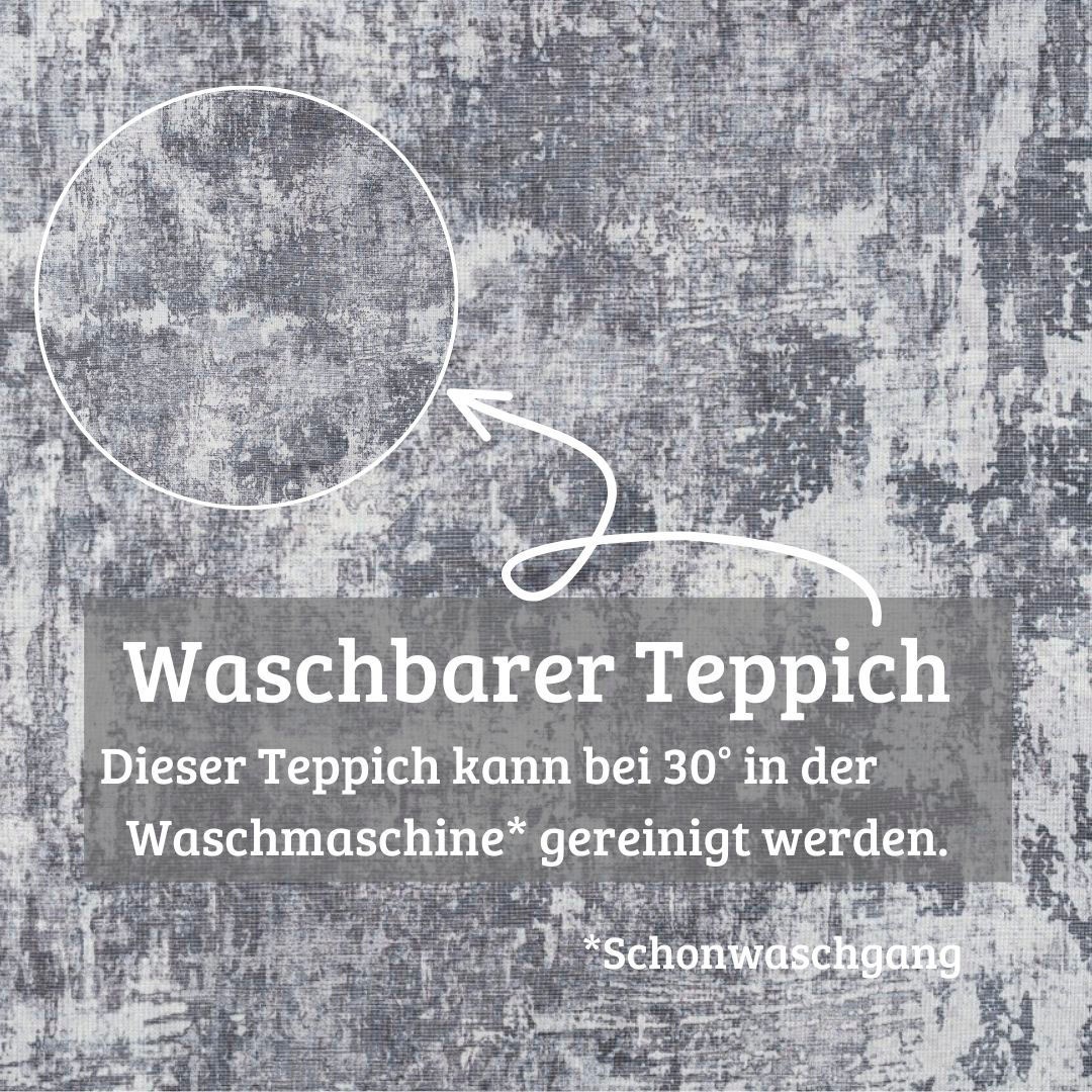 my home Teppich »Mülenen«, rechteckig, 10 mm Höhe, Kurzflor, modernes Design, waschbar, In- und Outdoor geeignet