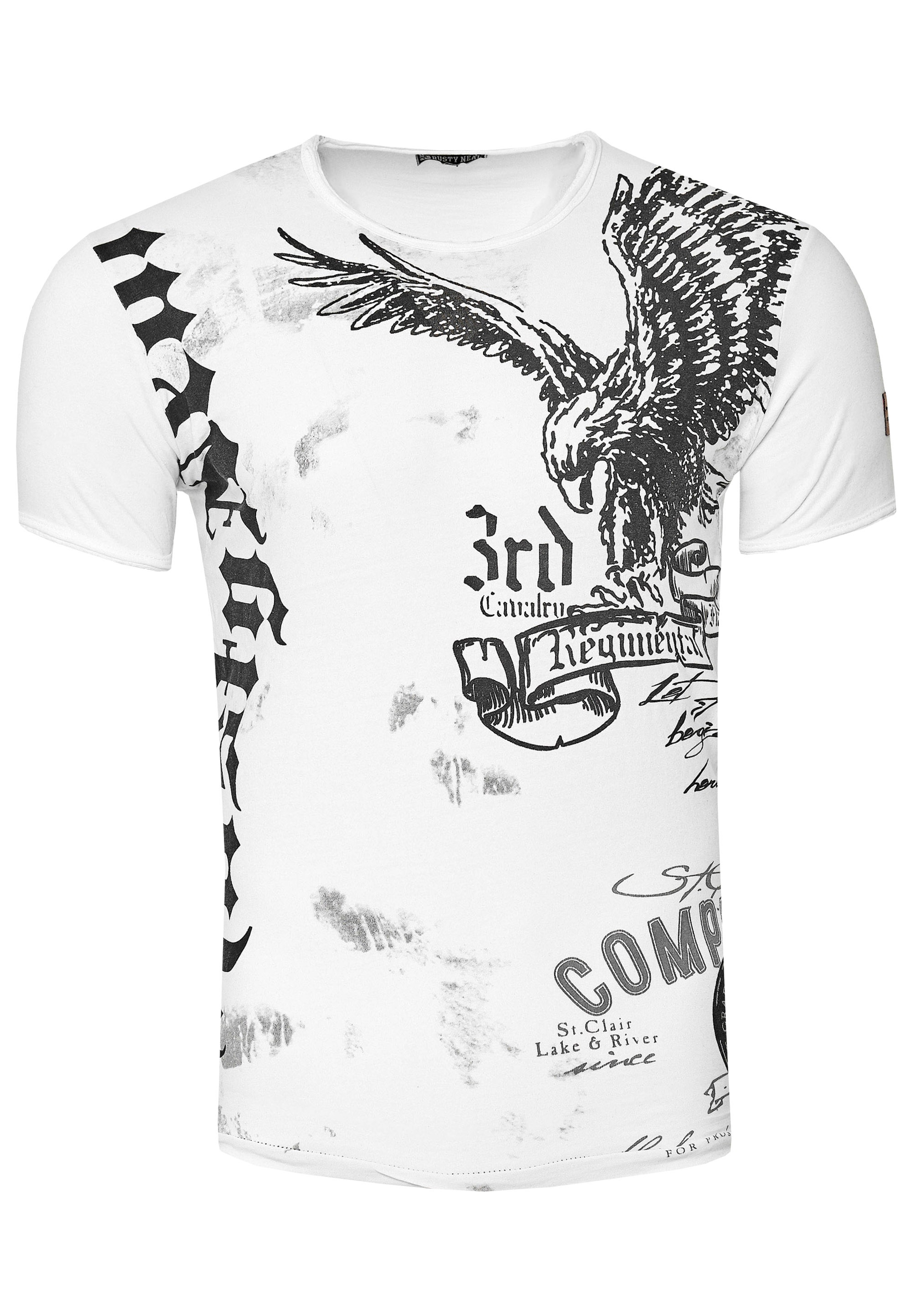 Rusty Neal T-Shirt, mit Adler-Print