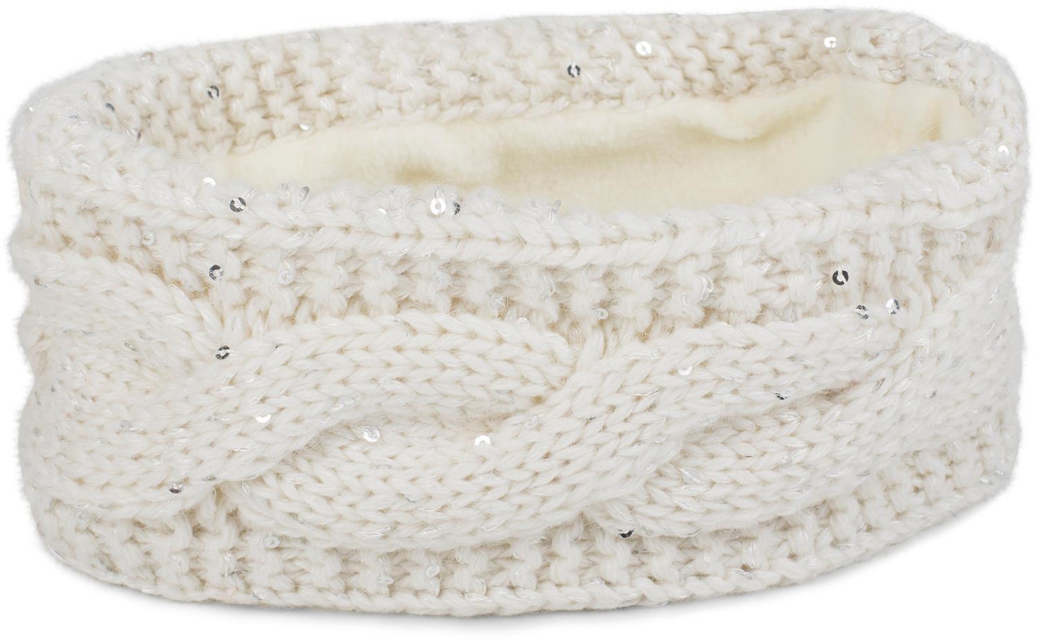 styleBREAKER Stirnband "Grobstrick Stirnband mit Pailletten" 1 Stk.