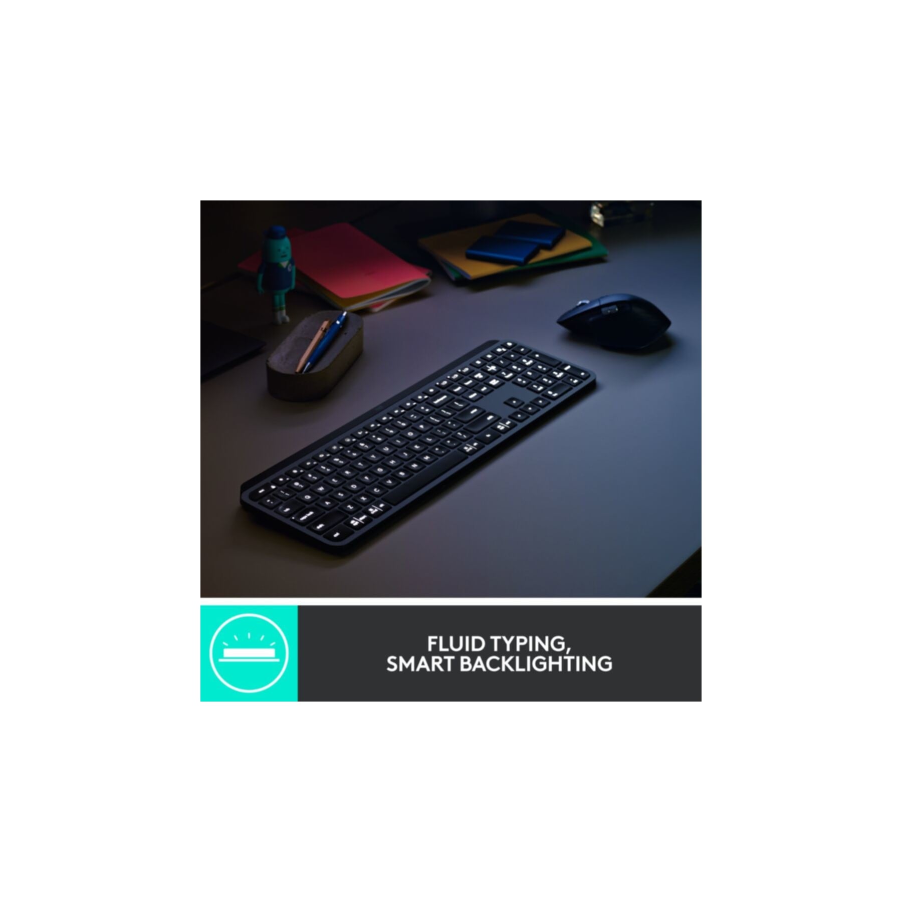 Logitech Tastatur »920-010933«, (Fn-Tasten-Handgelenkauflage-Lautstärkeregler-Multimedia-Tasten-USB-Anschluss-Ziffernblock)