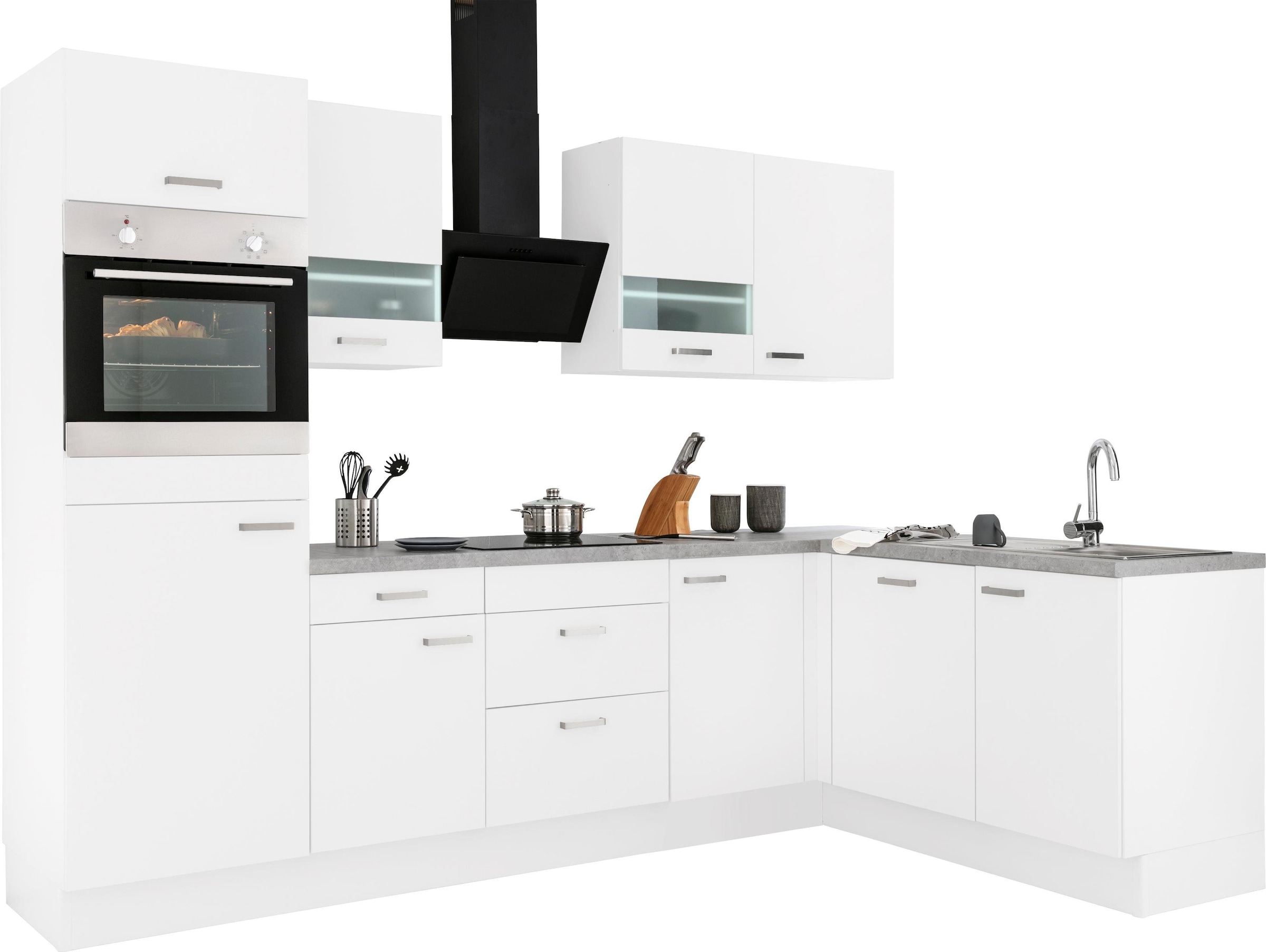 OPTIFIT Winkelküche »Parma«, ohne E-Geräte, Stellbreite 285 x 175 cm
