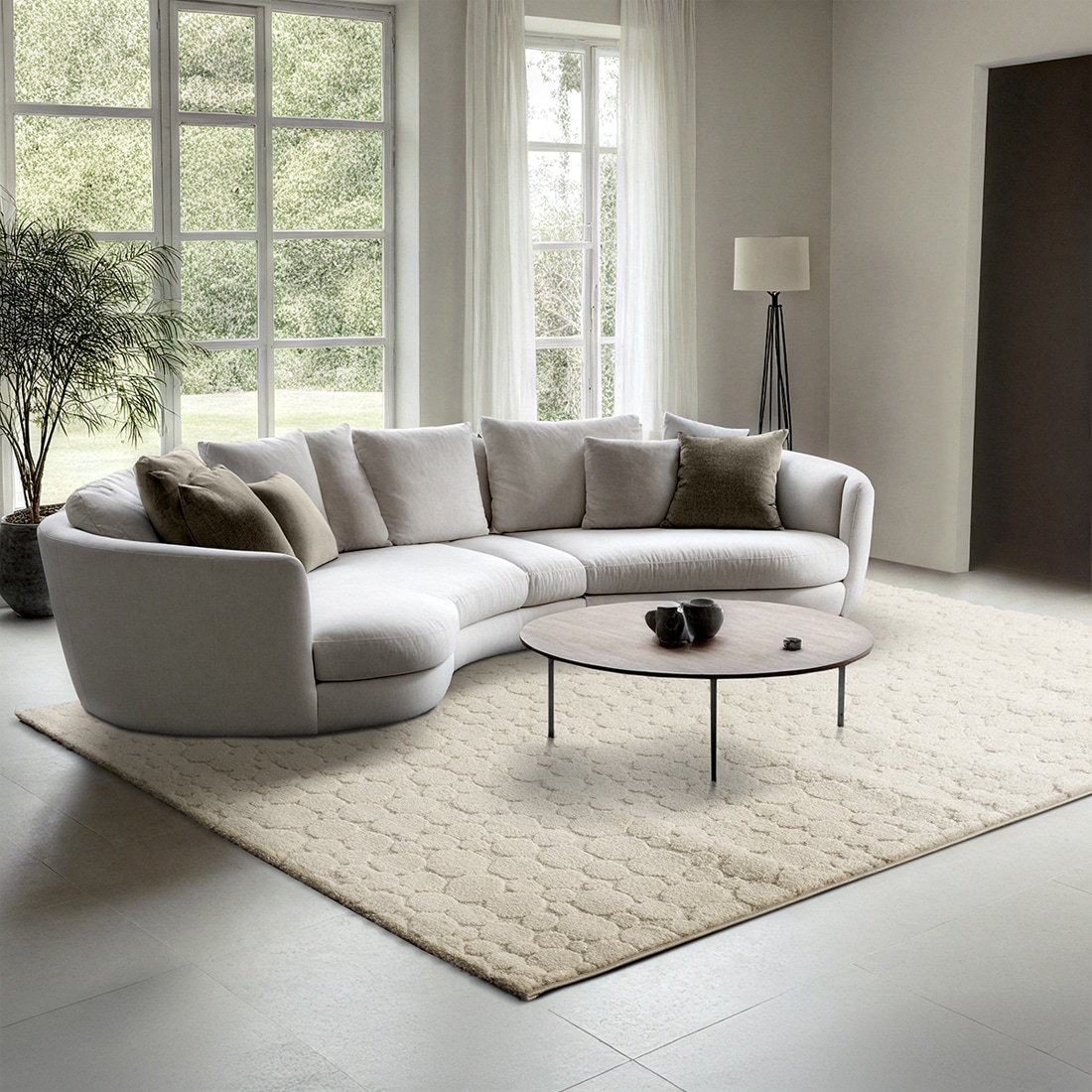 the carpet Teppich »Elisa«, rechteckig, 12 mm Höhe, moderner Wohnzimmer Teppich weicher Flor
