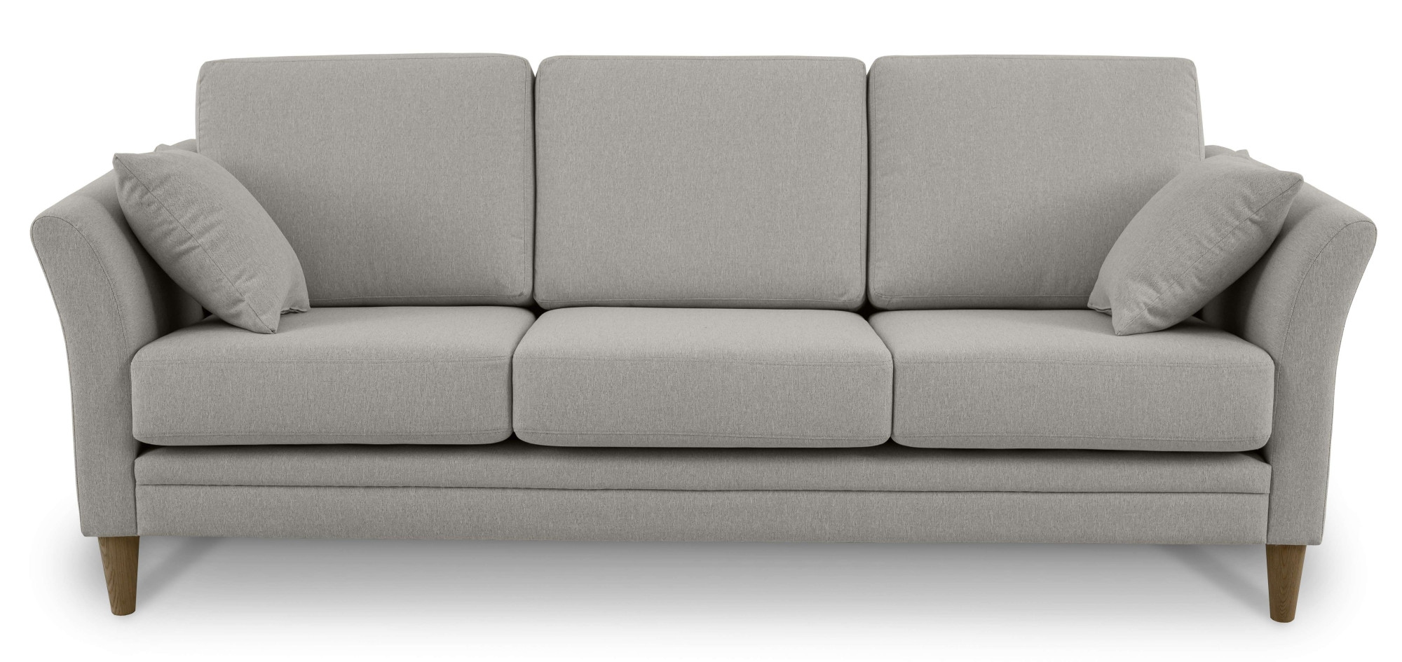 Home affaire 3-Sitzer »Arellano, Breite 217 cm«, klassisches Design, 2 Zierkissen inklusive, Webstoff fein