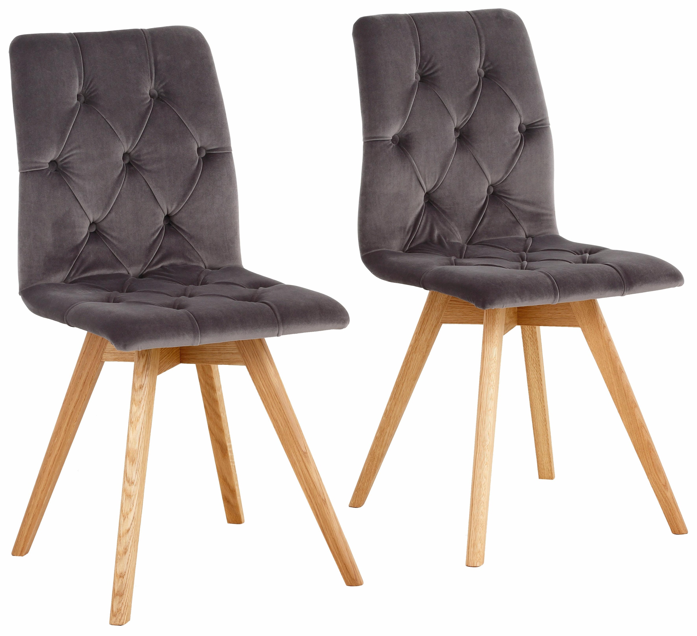 andas 4-Fußstuhl "Rania" (Set) 6 Stk. Samtoptik Im 2er/4er/6er-Set günstig online kaufen