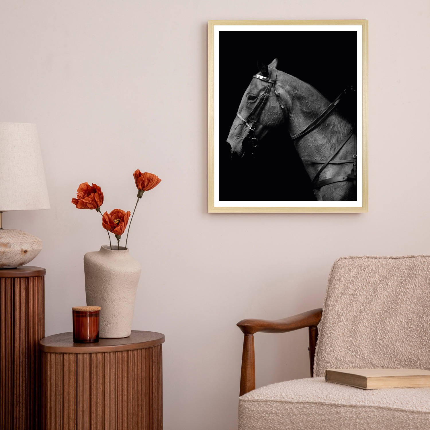 queence Bild mit Rahmen "Pferd, Pferdeprofil" Foto  Menschen  Pferde  Pferd günstig online kaufen