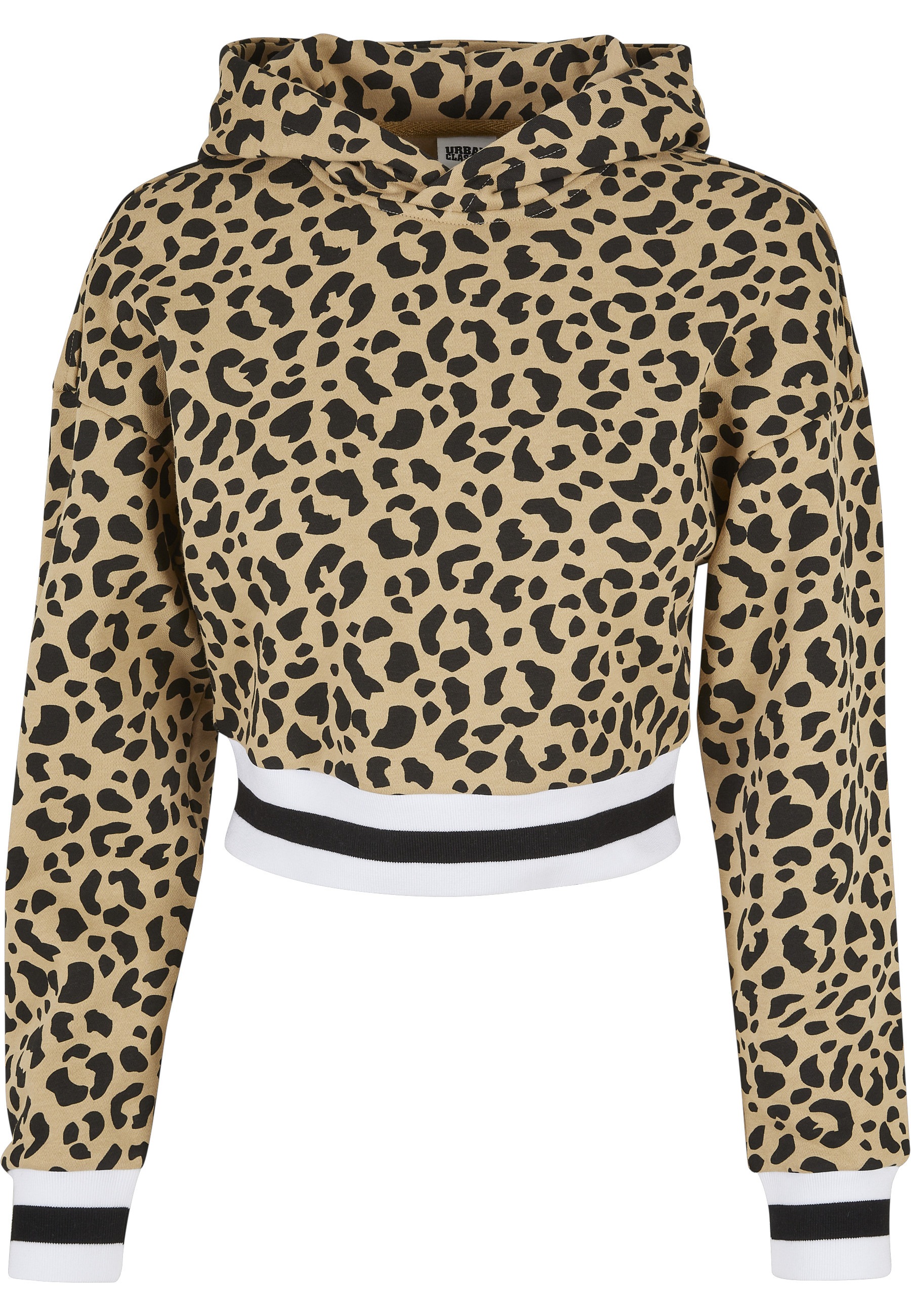 URBAN CLASSICS Kapuzensweatshirt »Urban Classics Damen Ladies Short AOP College Hoody«, 1 Stk.
