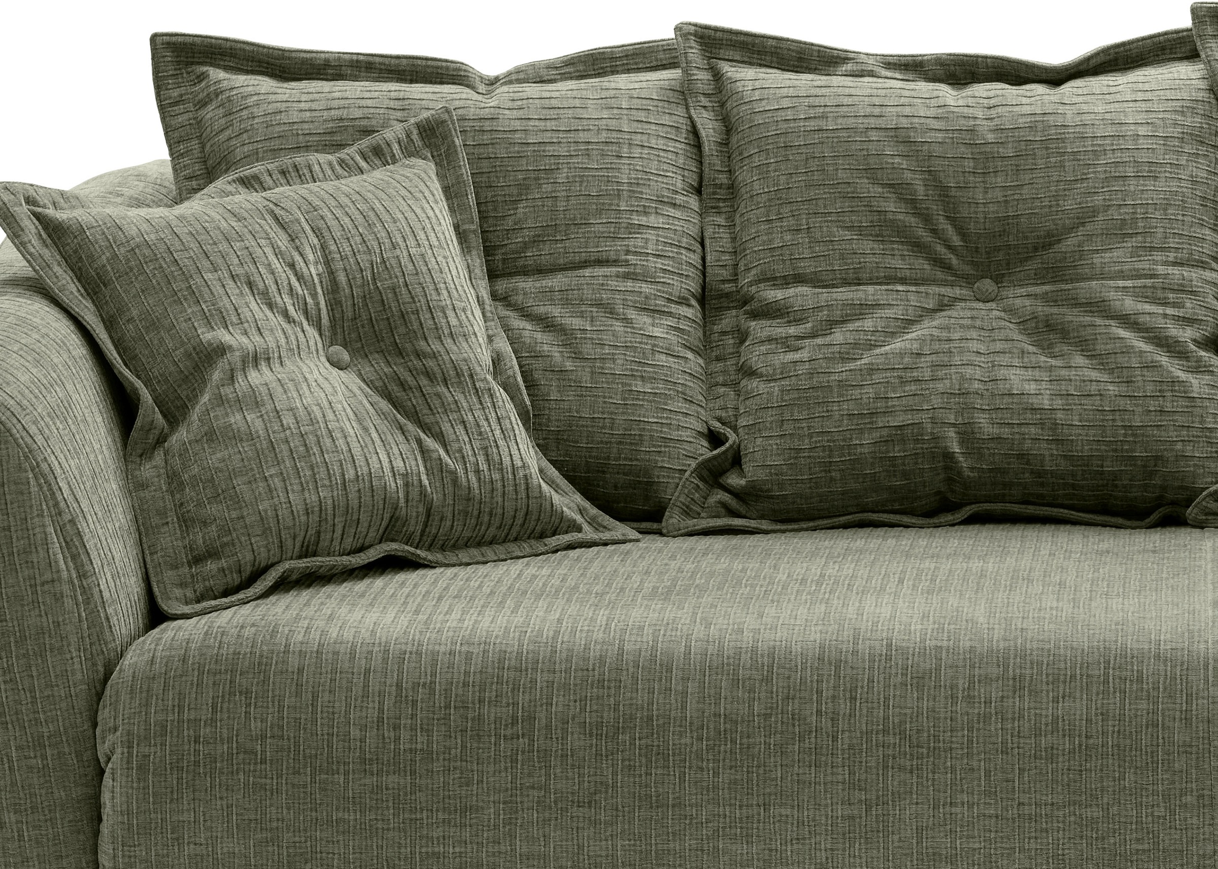 Home affaire 2,5-Sitzer »Baggio, Breite 196 cm zeitlos & elegant, bequem« schwarze Metallfüße