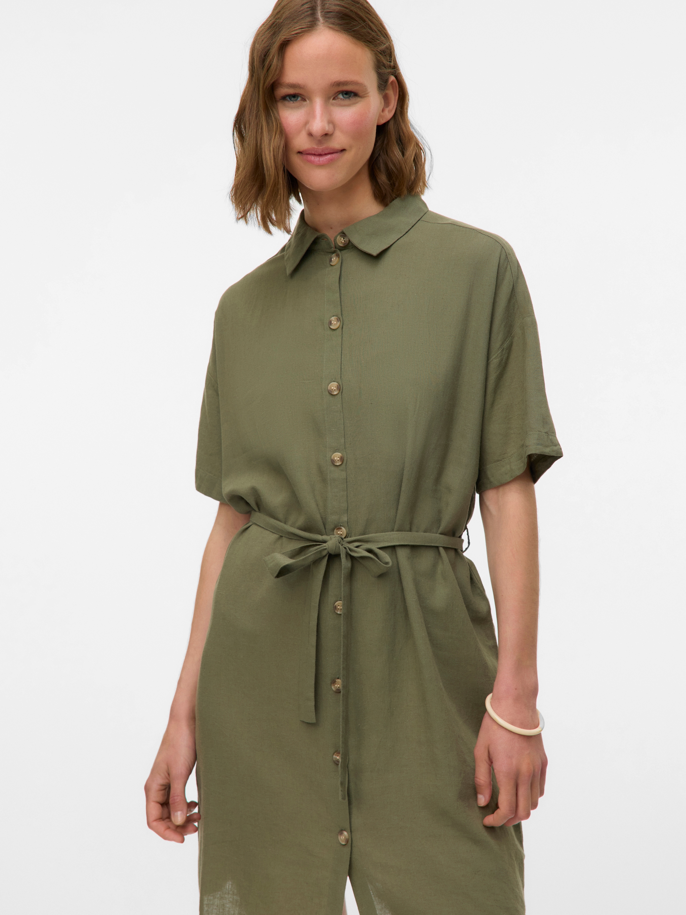 Vero Moda Blusenkleid "VMTHEA SS SHORT SHIRT DRESS WVN NOOS" günstig online kaufen