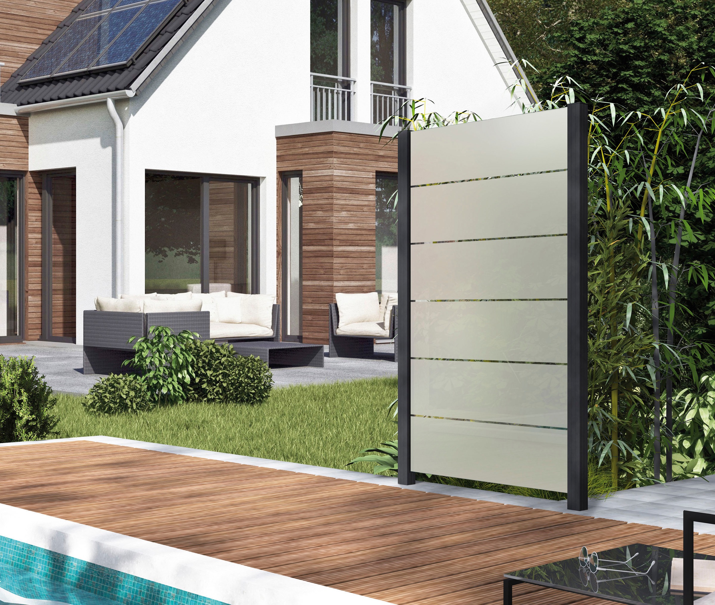 STAKET PRO Zaun Glaszaun, Gesamtlänge: 1,14 m, 2 Pfosten günstig online kaufen