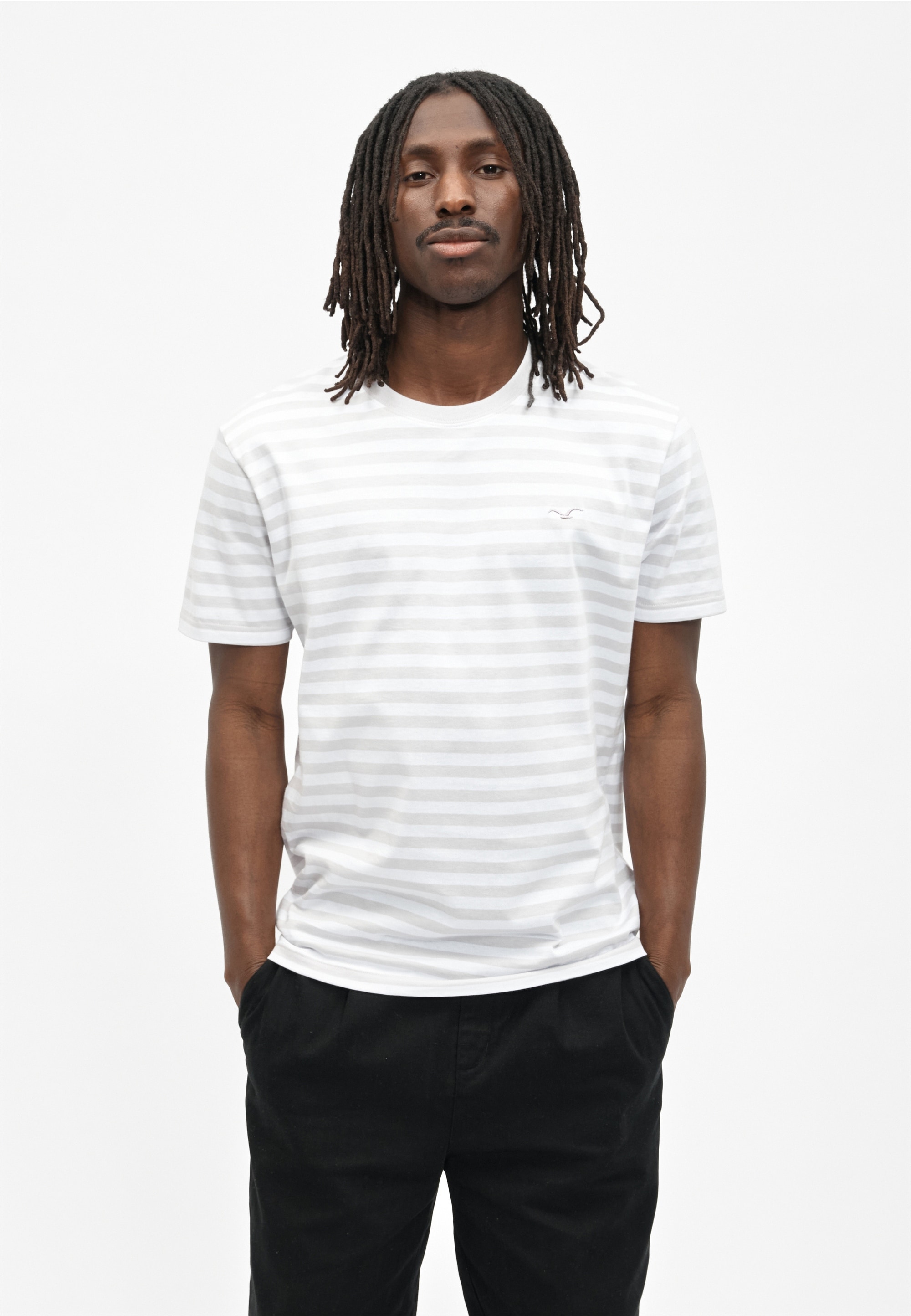 Cleptomanicx T-Shirt "Ligull Stripe" mit modischem Streifen-Muster