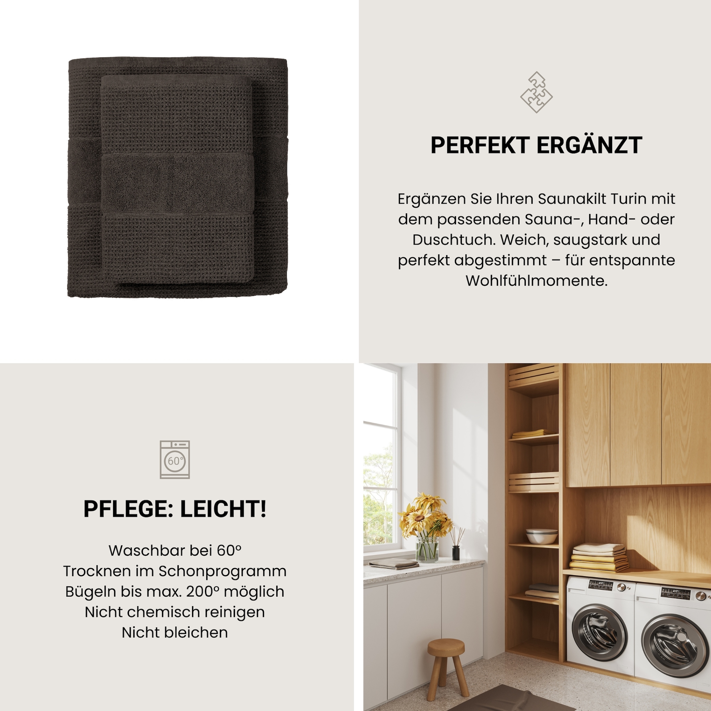 Schiesser Sarong »Saunakilt Turin für Damen in angesagter Reiskornoptik« 1 Stk. tlg., Made in Green