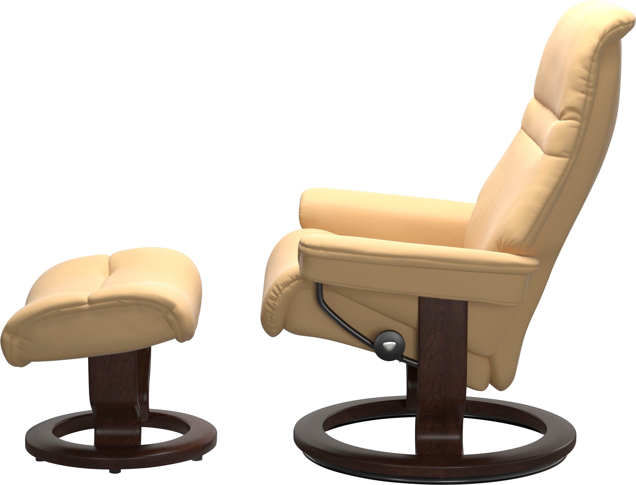 Thumbnail - Stressless Relaxsessel "Sunrise", (Set, Relaxsessel mit Hocker), mit Classic Base, Größe M, Gestell Braun