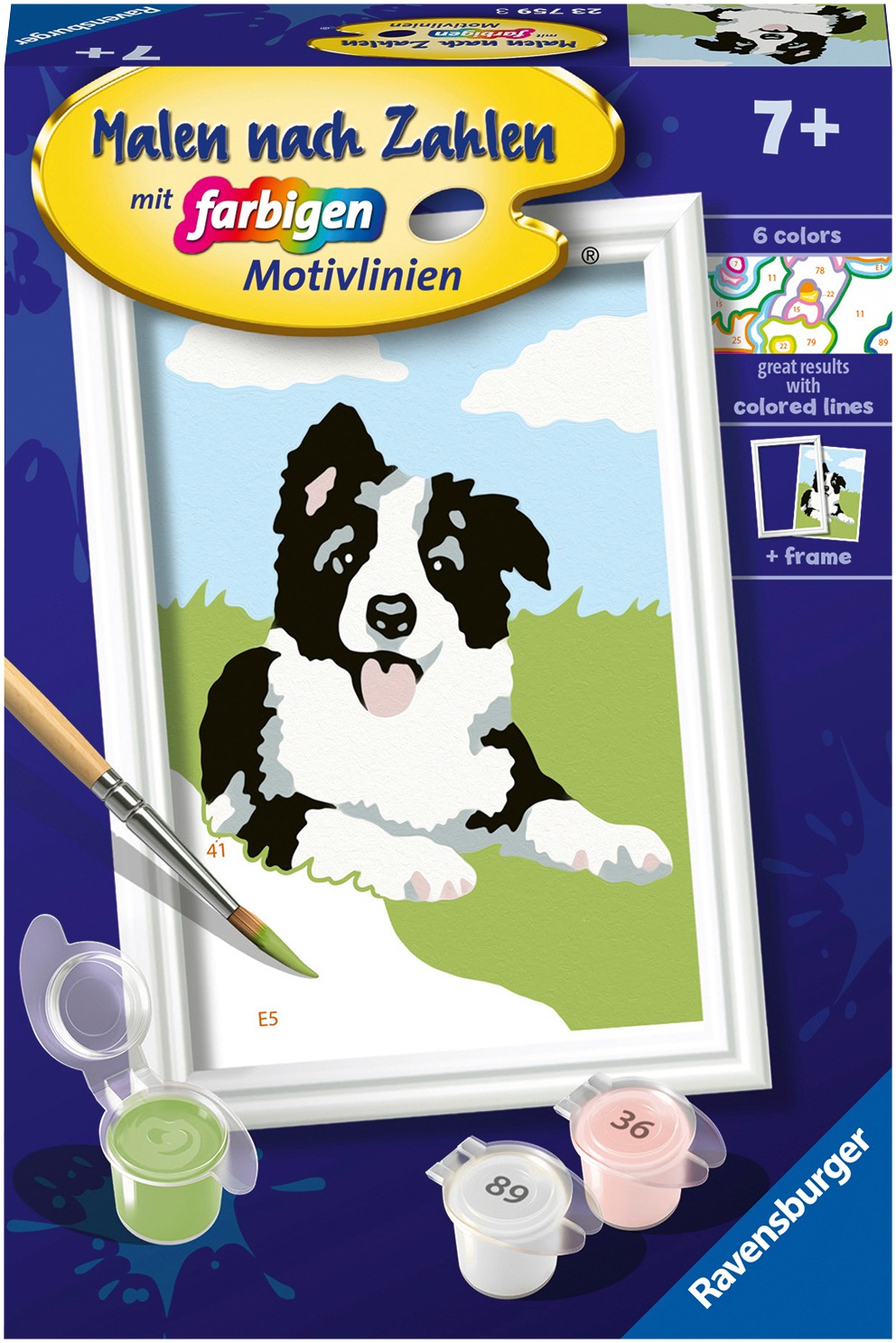 Ravensburger Malen nach Zahlen »CreArt, Border Collie Welpe«, Made in Europe