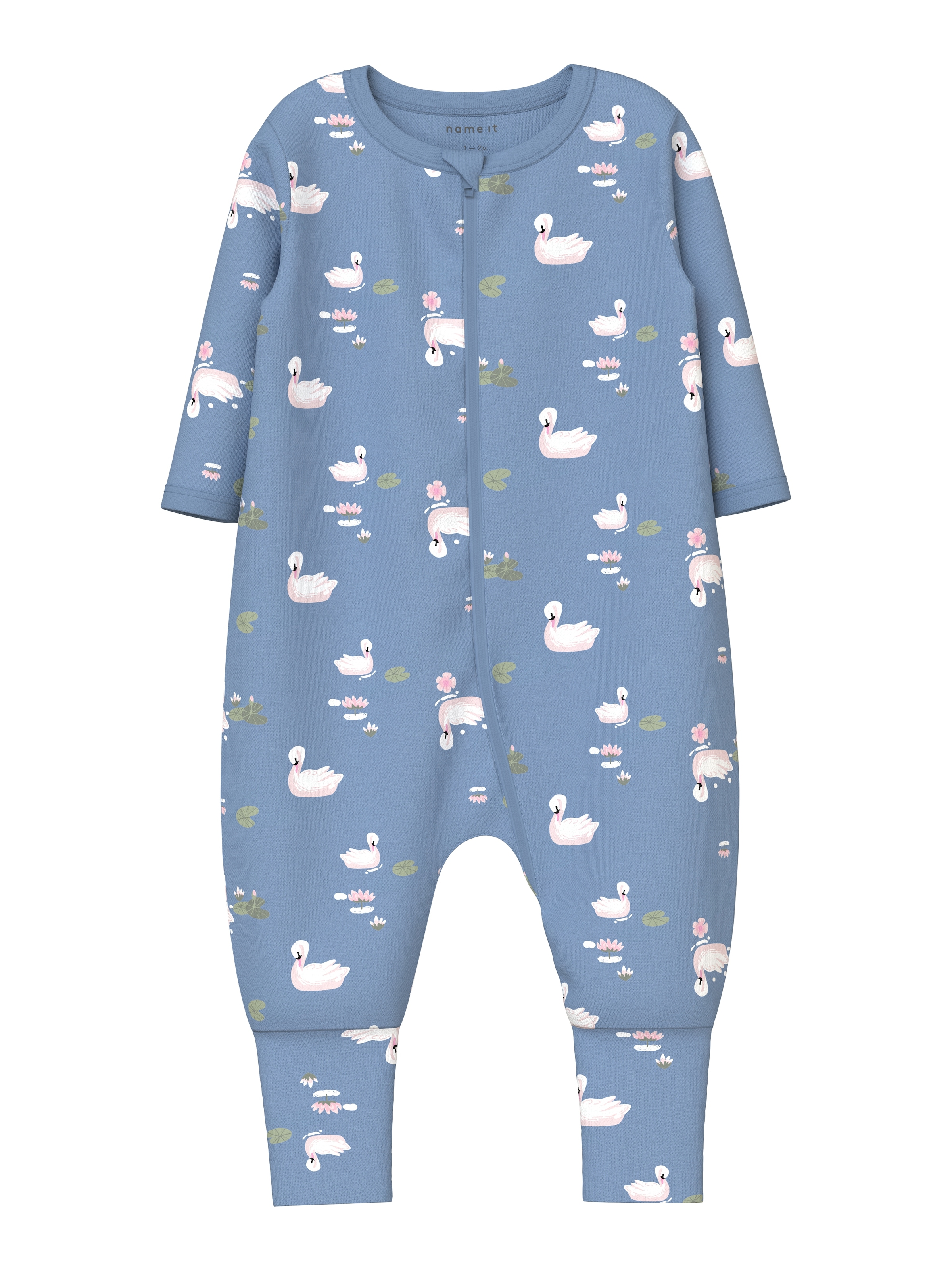 Name It Schlafanzug »NBFNIGHTSUIT 2P ZIP FF SWAN NOOS« Packung, 2 tlg.