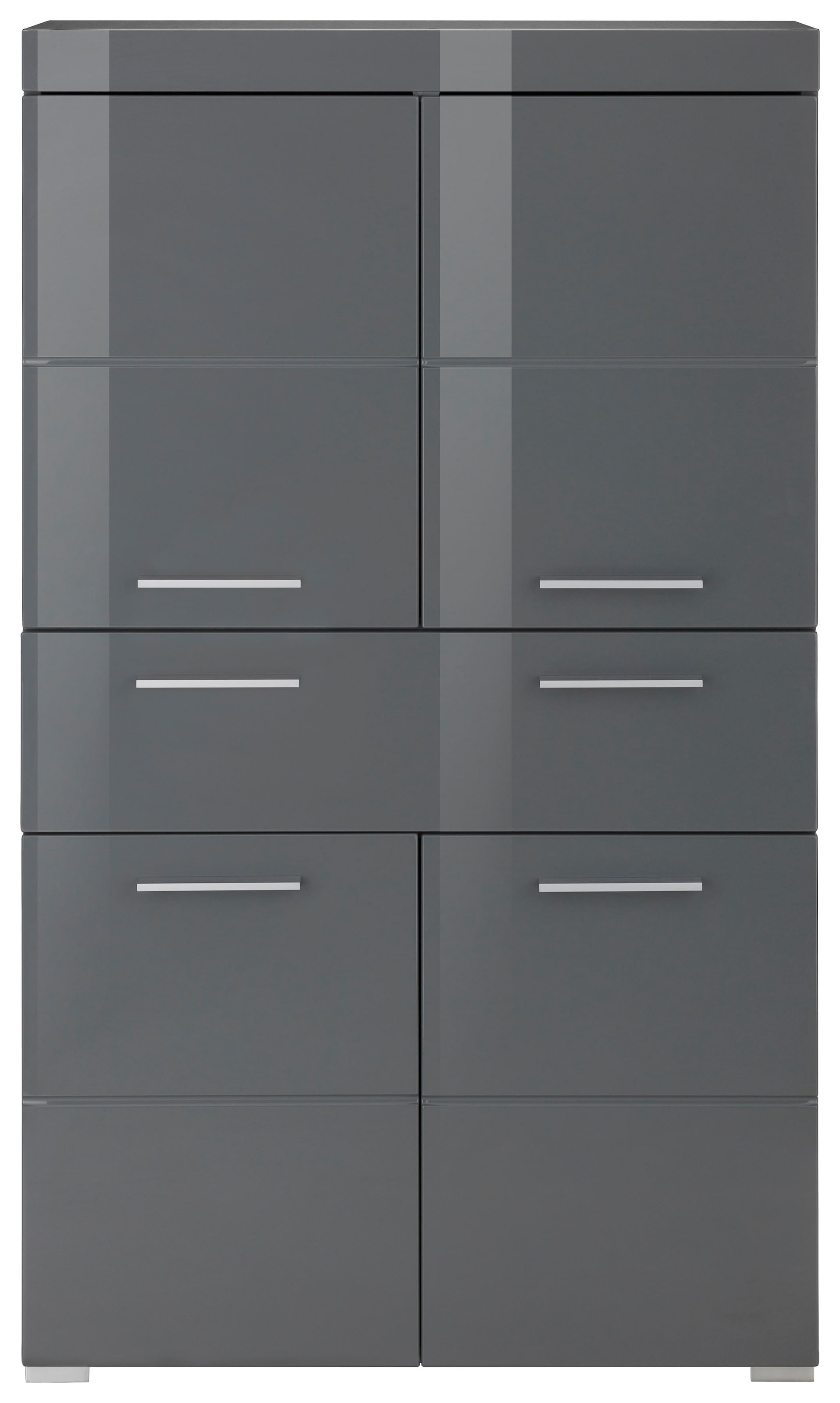 welltime Midischrank »Avena« Standschrank mit 4 Türen, 1 Schublade - (B/T/H) 73/31/130 cm