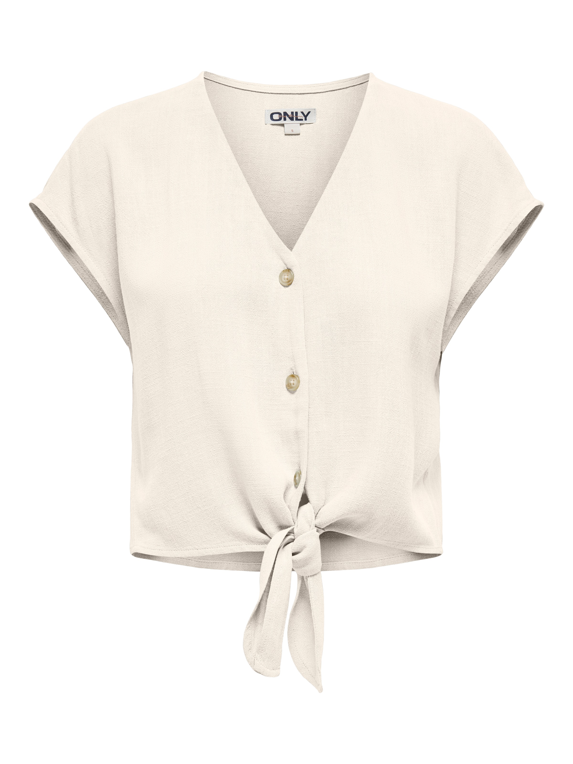 ONLY Kurzarmbluse "ONLSIESTA SS KNOT LIN BL SHIRT PNT NOOS" Viskosemischung günstig online kaufen