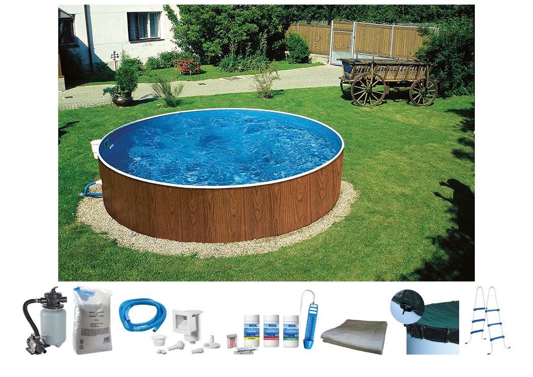 my POOL BWT Rundpool "MAONI 1" Aufstellpool in Holzoptik in verschiedenen G günstig online kaufen