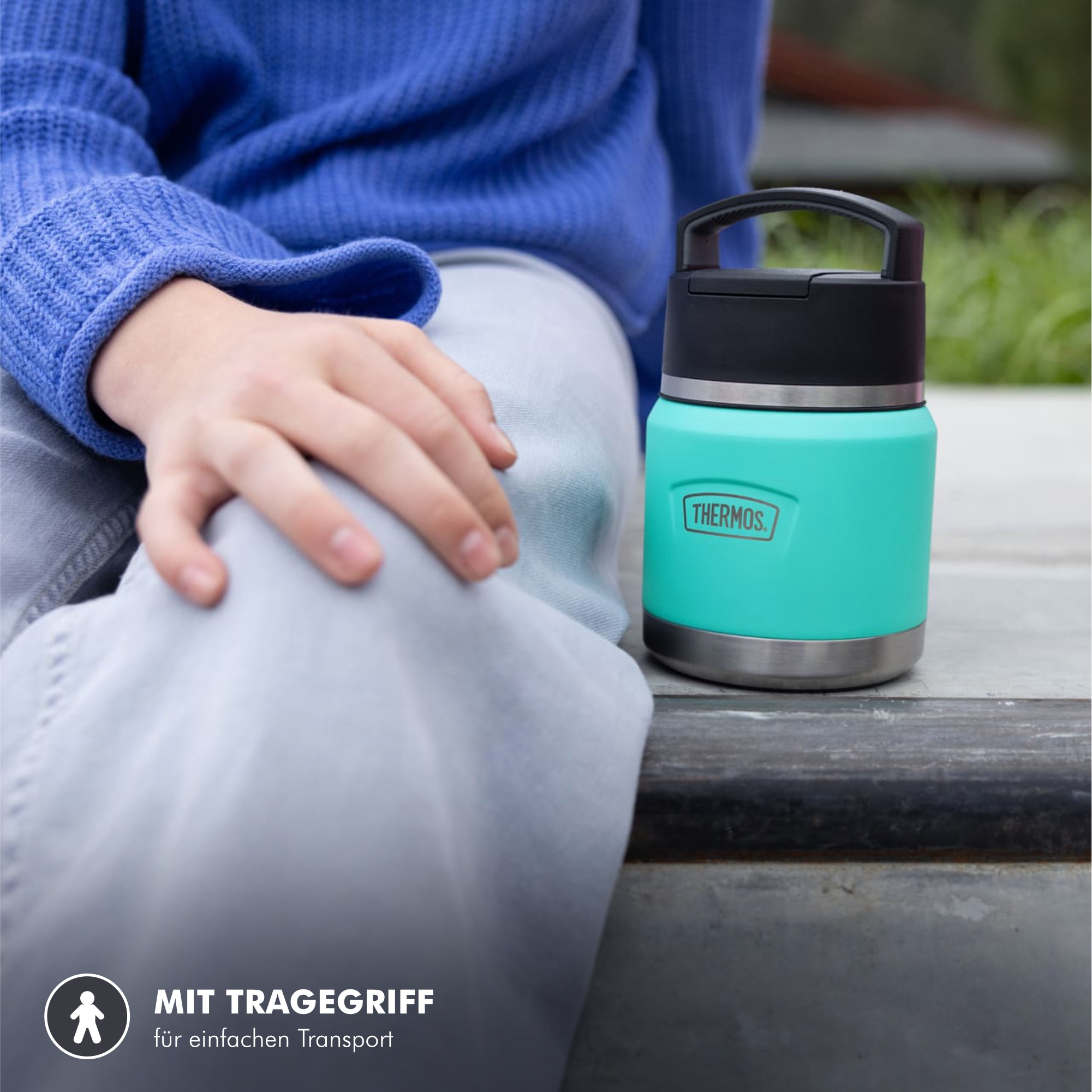THERMOS Thermobehälter »ICON FOOD JAR, Thermobehälter für Essen, spülmaschinenfest« 0,35l, 12h heiß & 16h kalt, dicht & auslaufsicher, mit Löffel