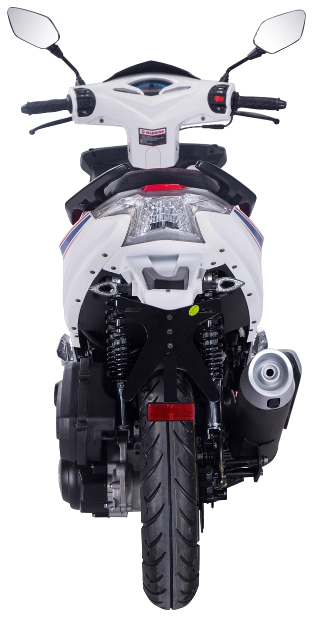 GT UNION Motorroller »Striker«, 125 cm³, 85 km/h, Euro 5, 8,84 PS, mit USB-Anschluss und LED-Vollausstattung, sportliches Design
