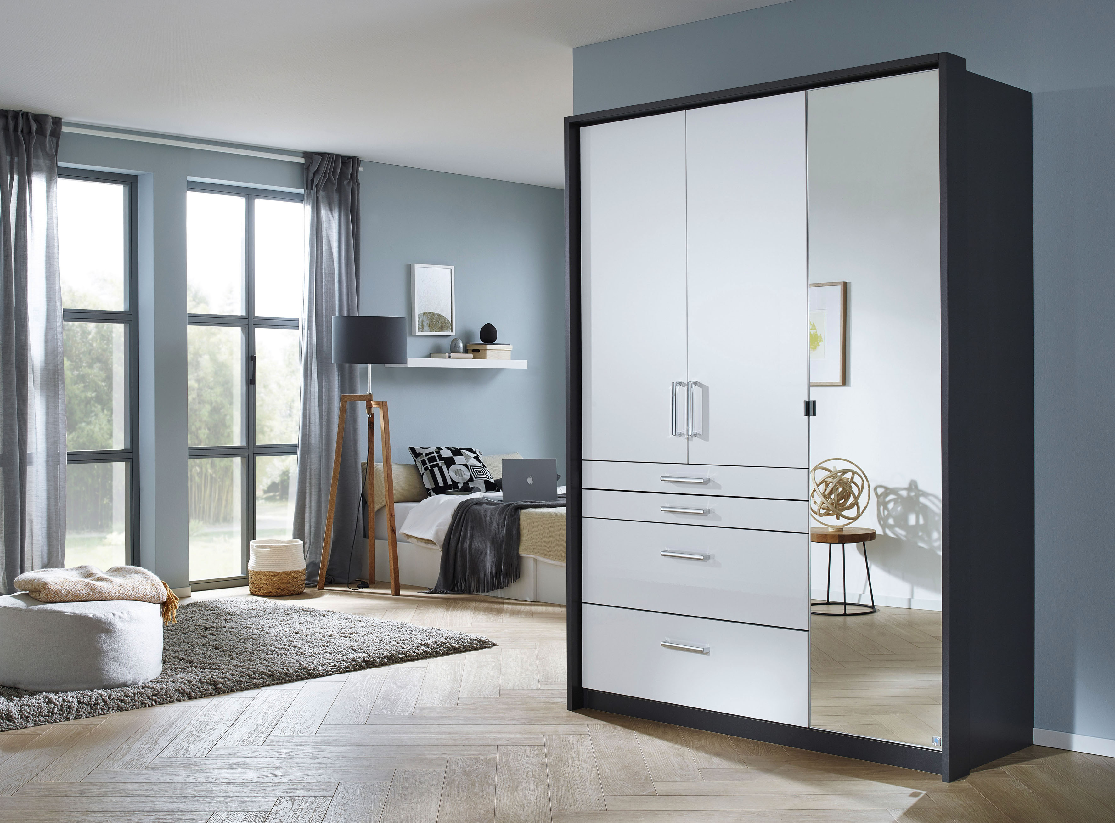 Thumbnail - rauch Drehtürenschrank "Kleiderschrank Schrank Garderobe Garderobenschrank Topseller HOMBURG", inkl. Passepartout, obere...