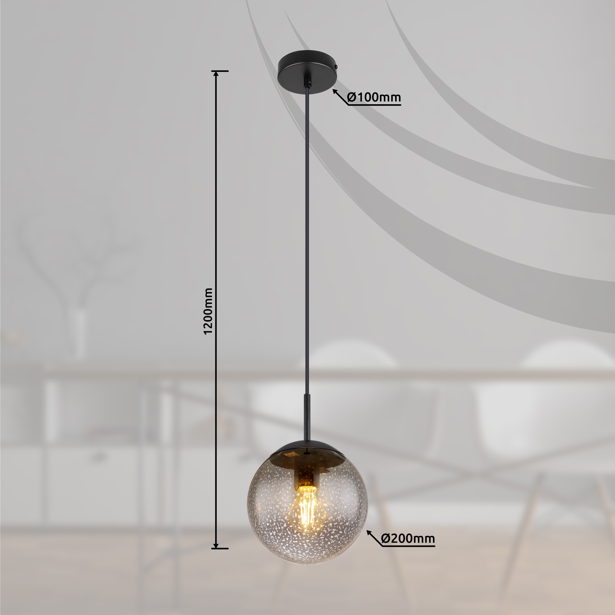 GLOBO LIGHTING Hängeleuchte »SAMOS«, Leuchtmittel E27 | ohne Leuchtmittel, Hängelampe/Pendelleuchte/Esszimmer/Wohnzimmer/Esstisch