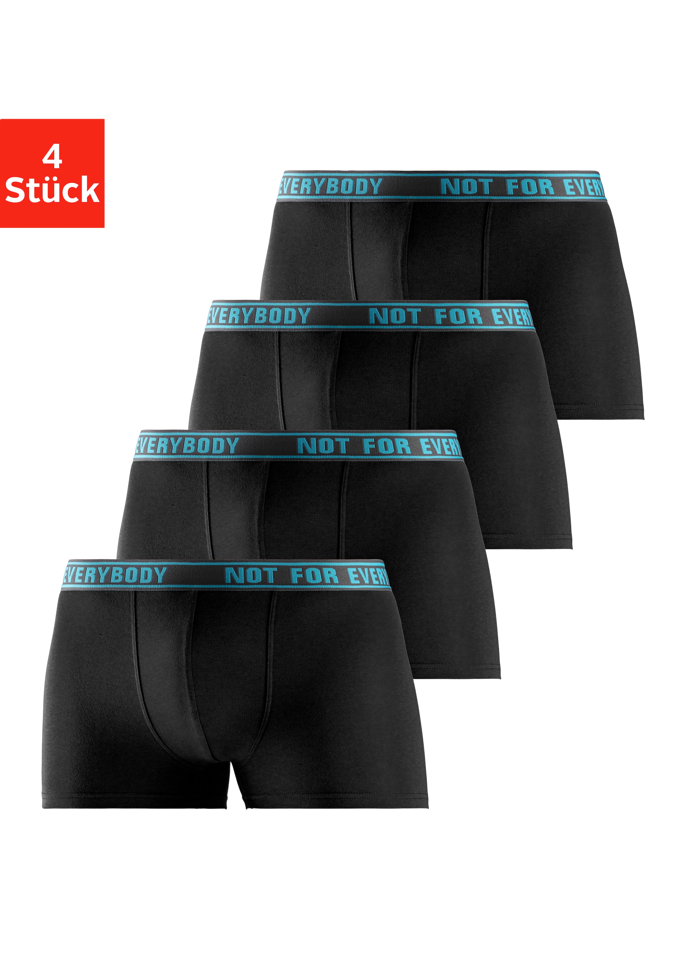 Bruno Banani Boxer "Boxershorts für Herren" Packung, 4 Stk. mit Schriftzug im Bund