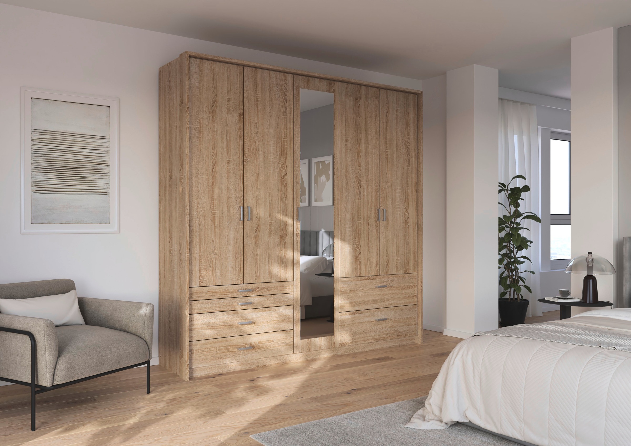 rauch Drehtürenschrank "Kleiderschrank Schrank Garderobe Wäscheschrank WILD günstig online kaufen