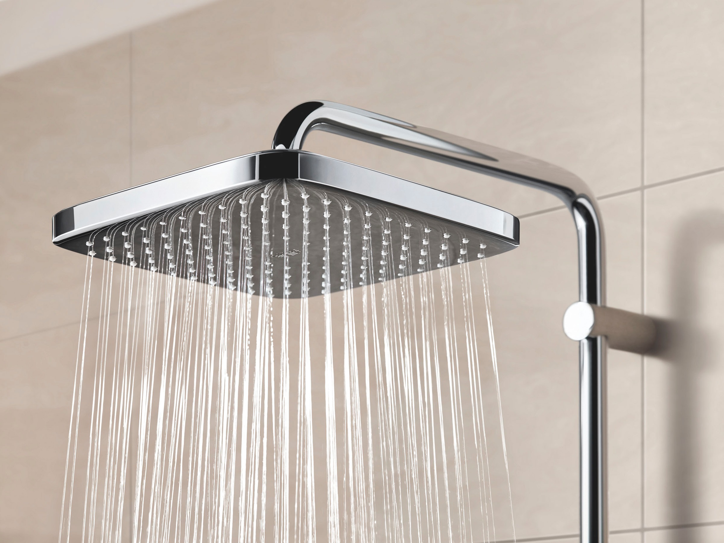 Grohe Duschsystem »Vitalio Start System 250 Cube Flex«, mit Umstellung für die Wandmontage