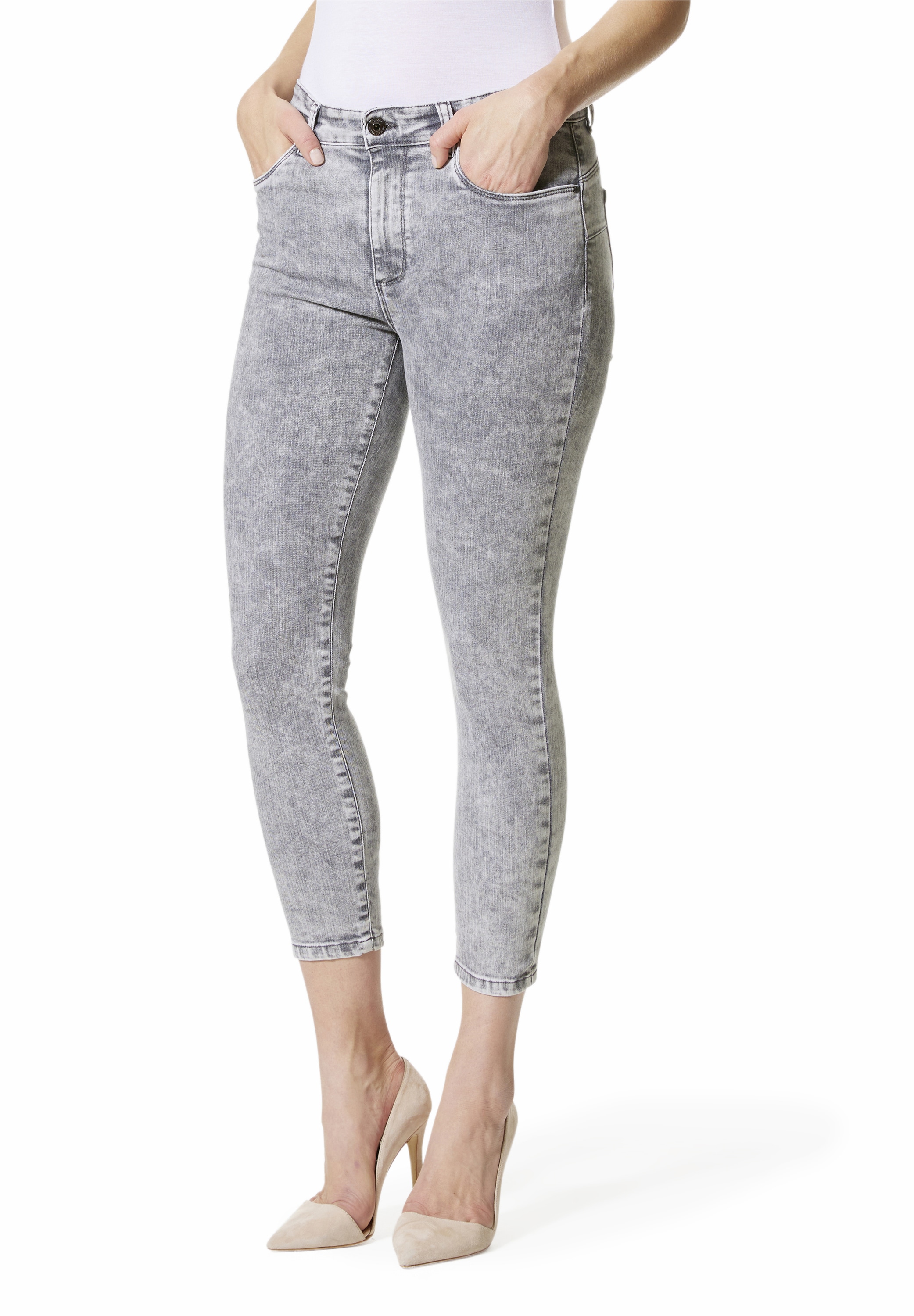 STOOKER WOMEN 5-Pocket-Jeans »Rio Print Skinny Fit«, Skinny Fit Casual Clean Wash Twill Magic Shape Effekt für Damen