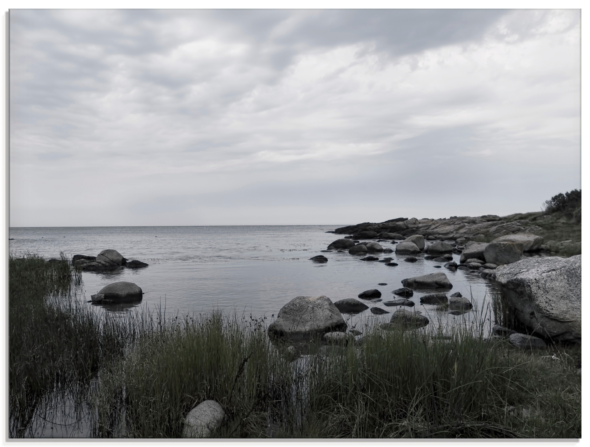 Artland Glasbild "Einsame Bucht am Meer", Gewässer, (1 St.), in verschiedenen Größen