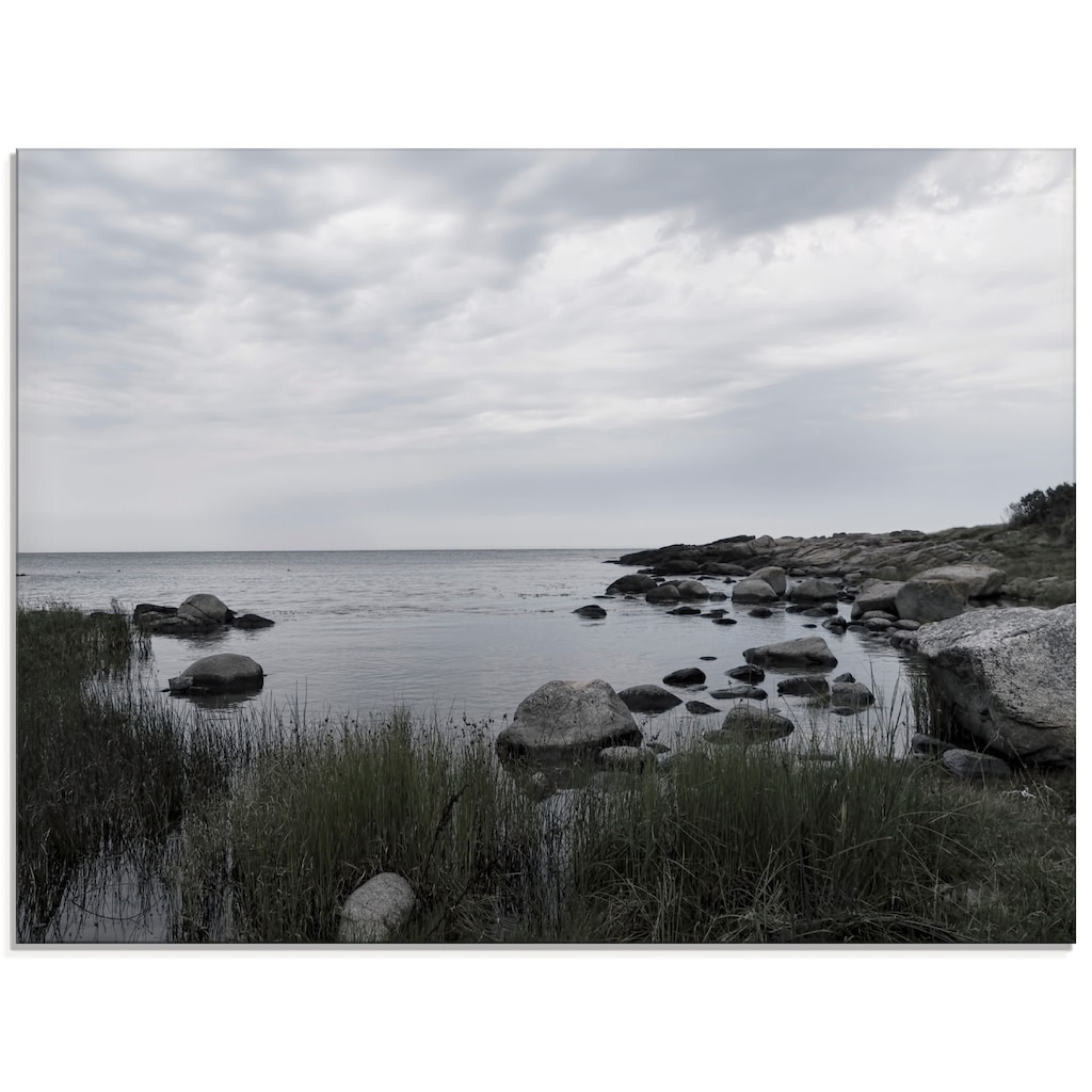 Artland Glasbild »Einsame Bucht am Meer«, Gewässer, (1 St.)