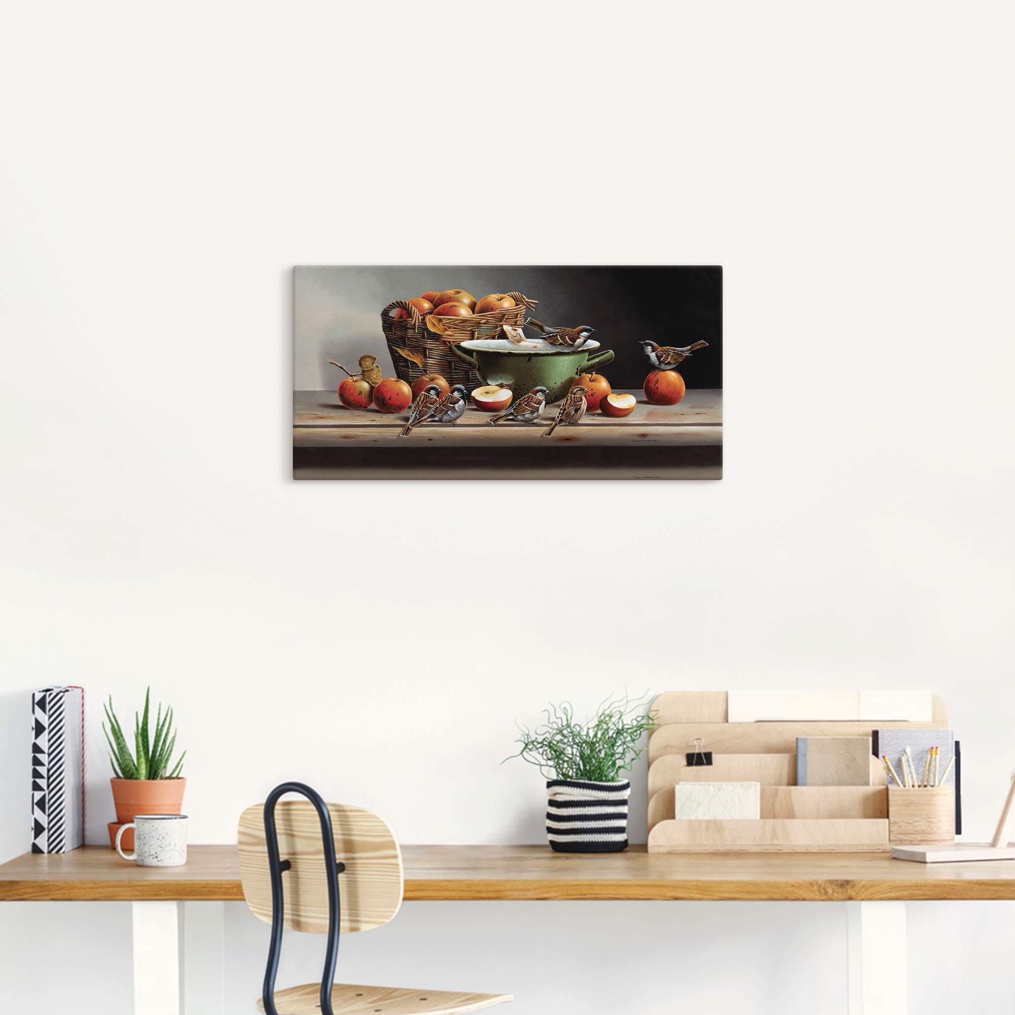 Artland Wandbild »Haus Spatzen I«, Arrangements, (1 St.), als Leinwandbild, Poster in verschied. Größen