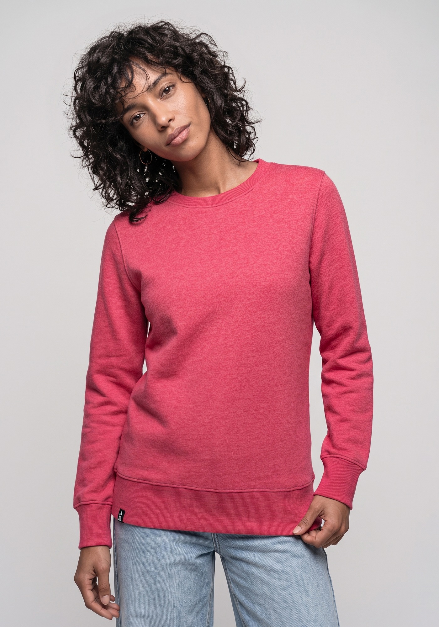 Alife & Kickin Sweatshirt "LottaAK A", schlichter Sweater mit Herz-Aufnäher in tollen Farben