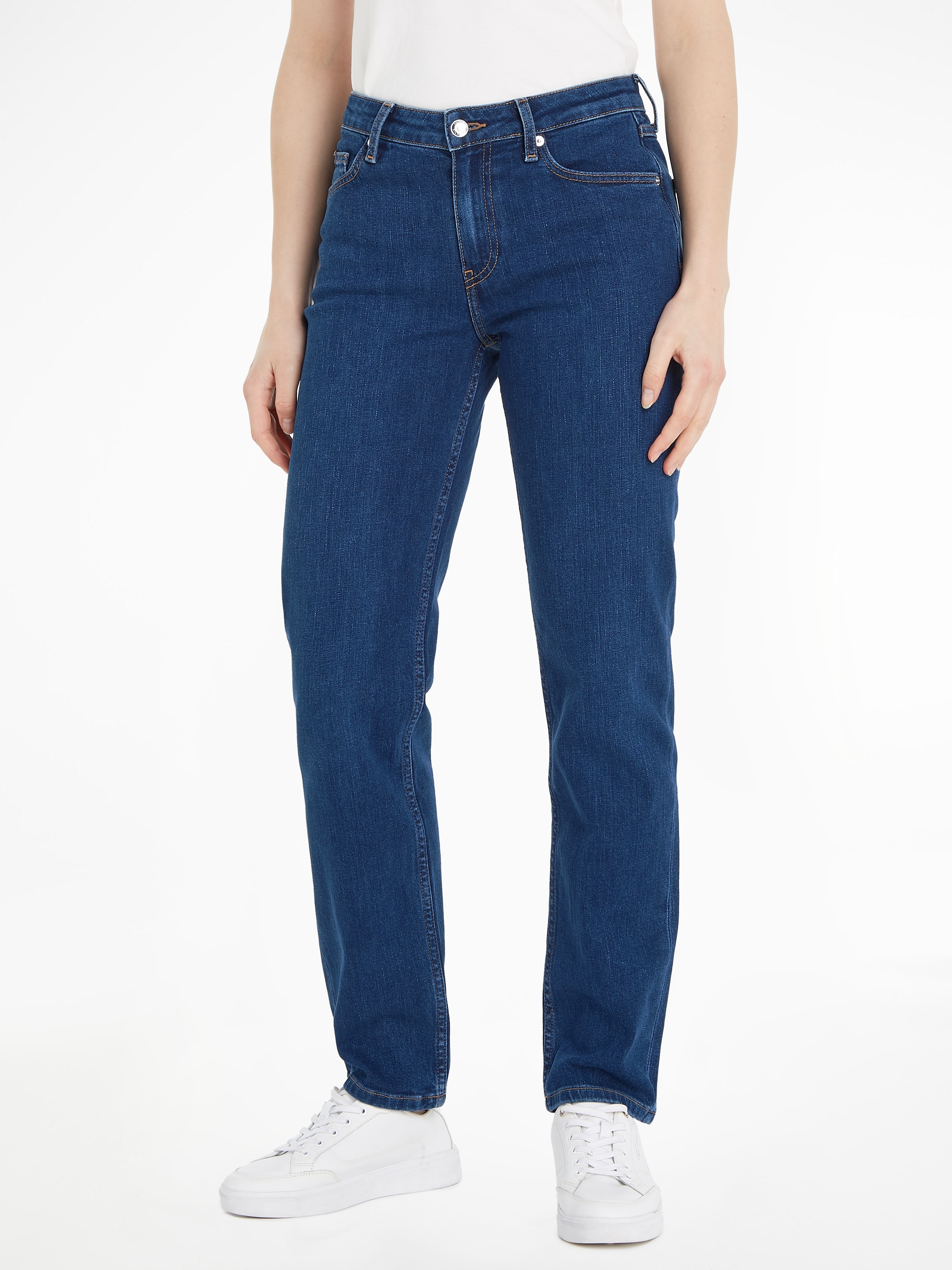 Tommy Hilfiger Straight-Jeans, mit Tommy kaufen Logo-Badge Hilfiger BAUR online 