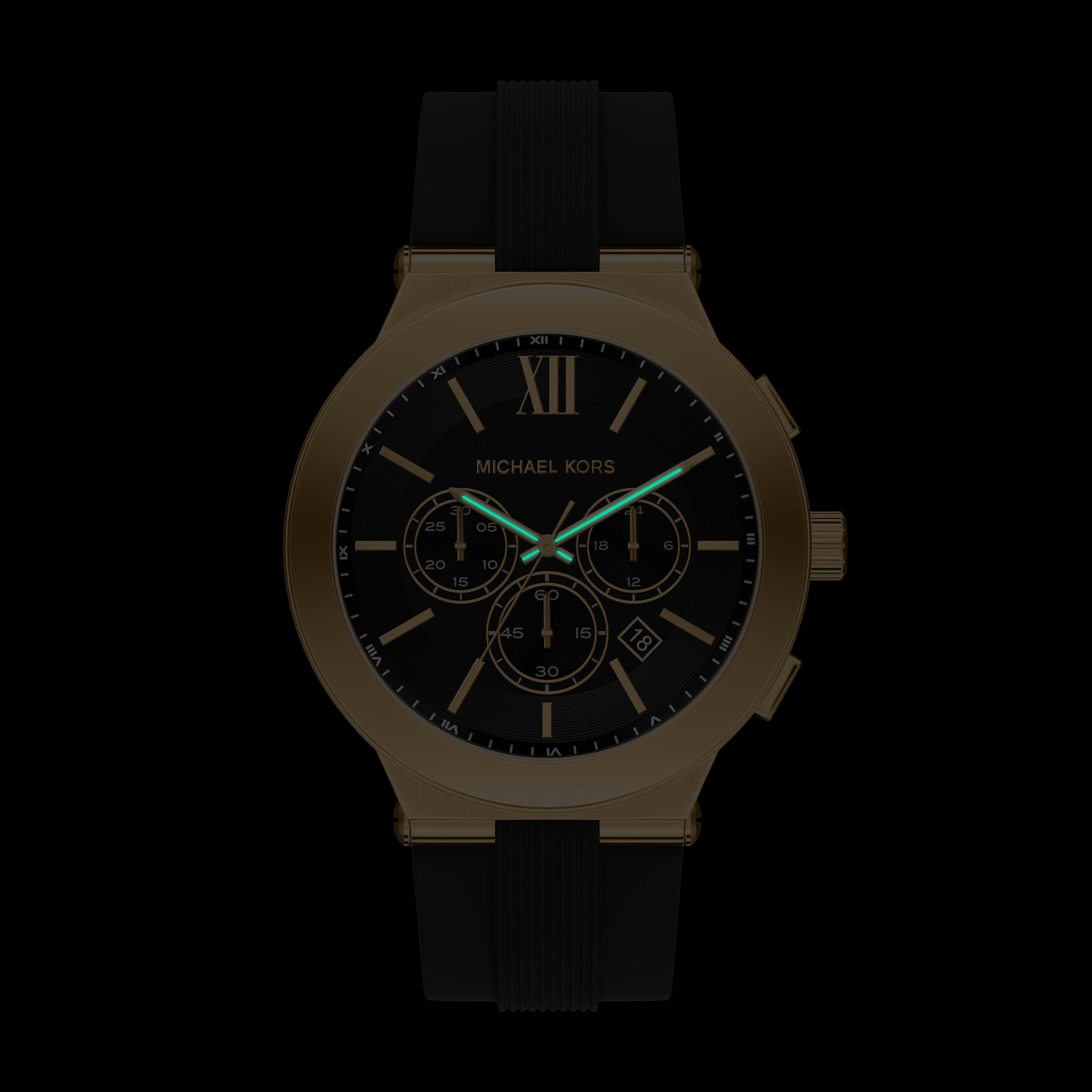 MICHAEL KORS Chronograph »BILLIE« Quarzuhr, Armbanduhr, Herrenuhr, Silikonarmband, analog, Tag