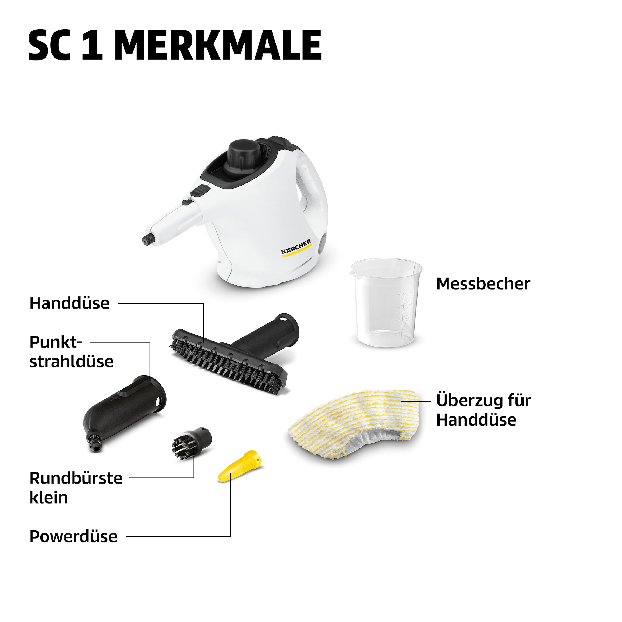 KÄRCHER Handdampfreiniger »HandSC 1« Dampfdruck: 3 bar, Aufheizzeit: 3 min.